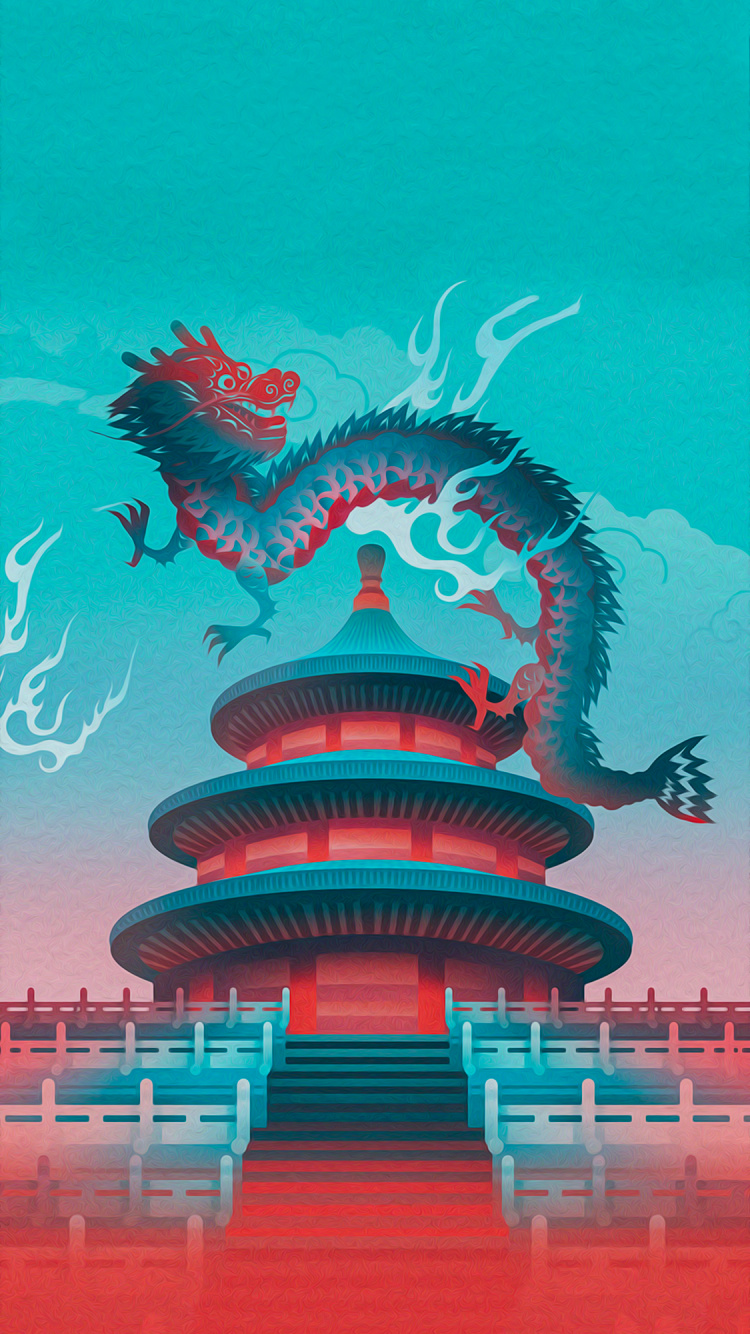 Обои иллюстрация, арт, дизайн, постер, архитектура в разрешении 750x1334