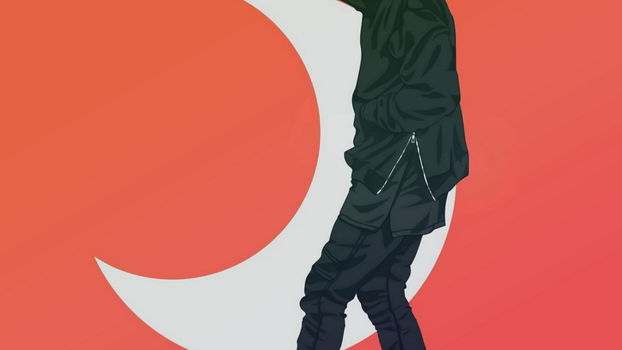 Обои стояние, арт, рукав, жест, колено в разрешении 1280x720