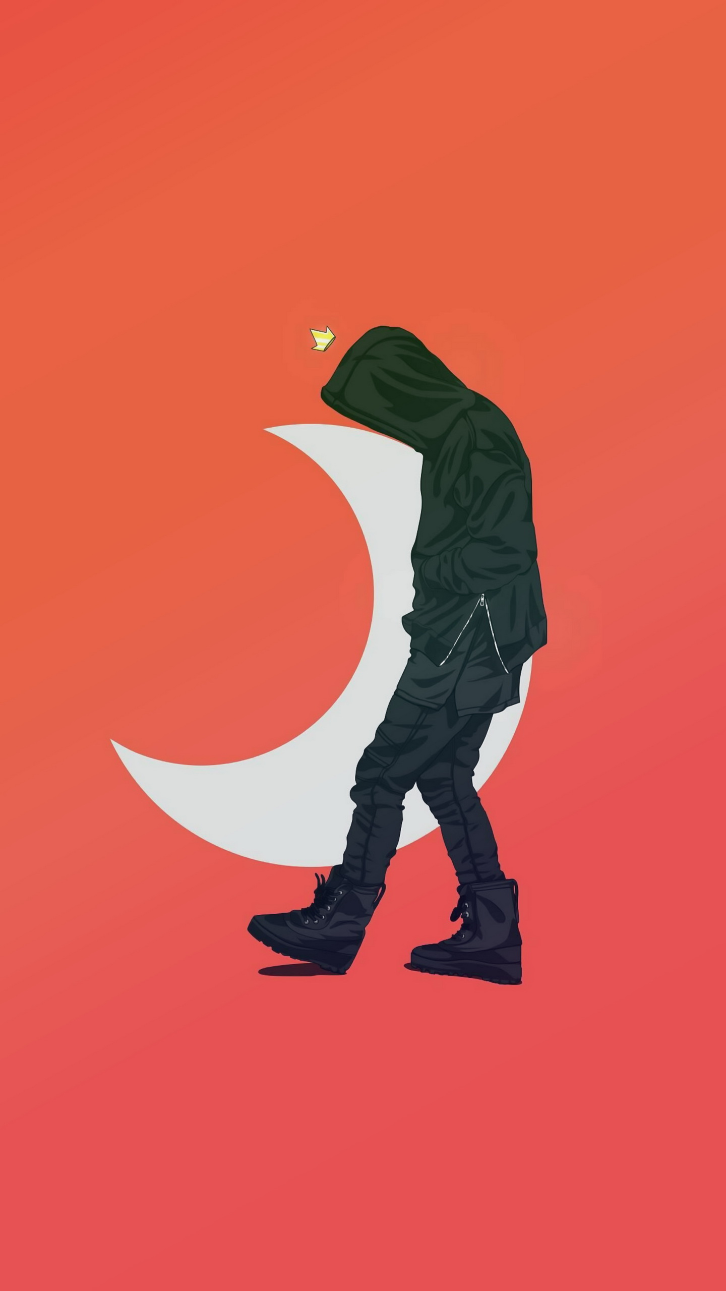 Обои стояние, арт, рукав, жест, колено в разрешении 1440x2560