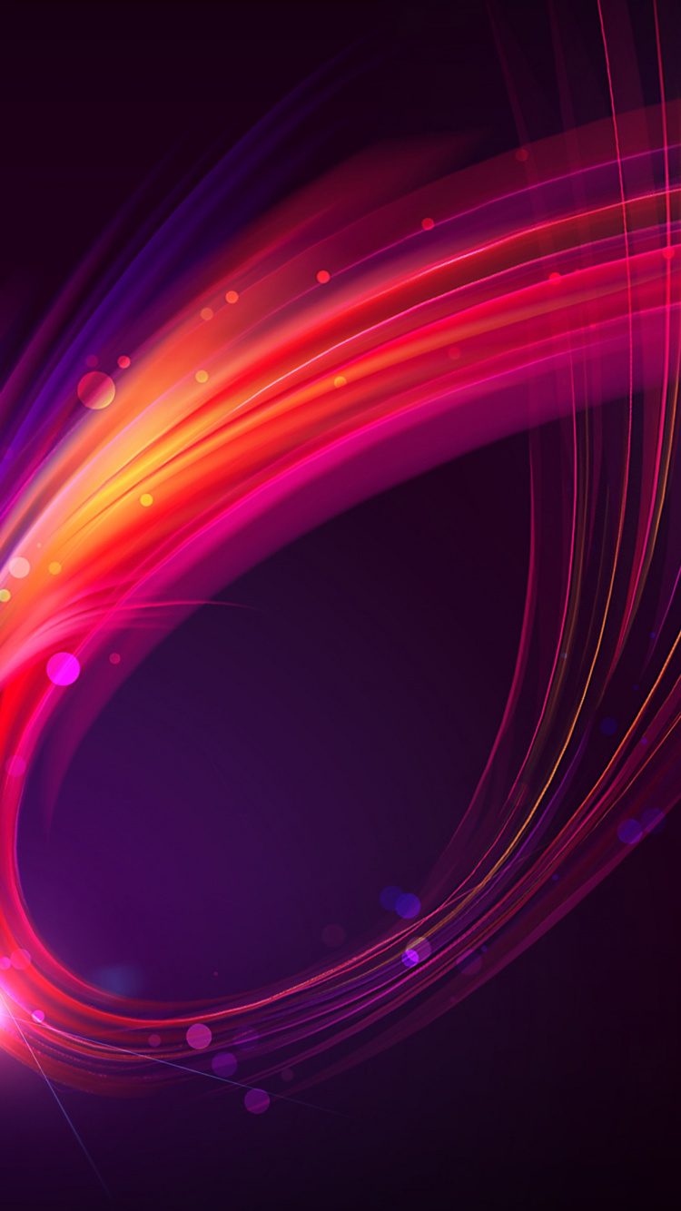 Обои свет, пурпур, круг, линия, графика в разрешении 750x1334