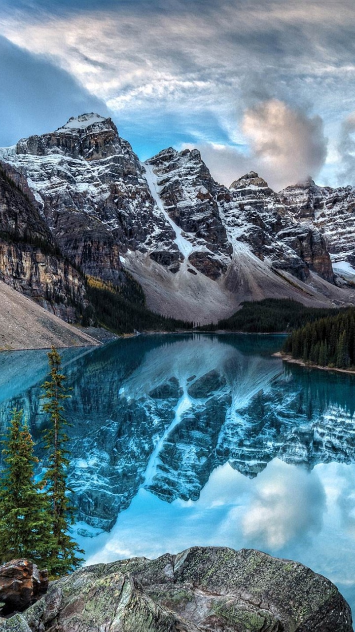 Обои apple, Apple МасВоок Pro, природа, гора, отражение в разрешении 720x1280