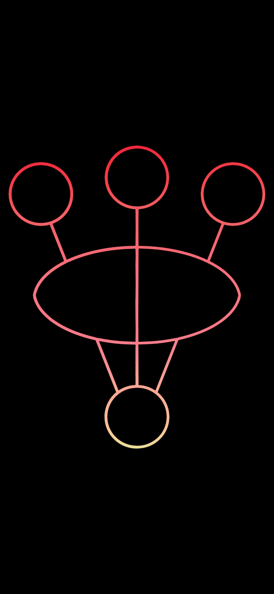 Обои круг, арт, симметрия, узор, символ в разрешении 1125x2436