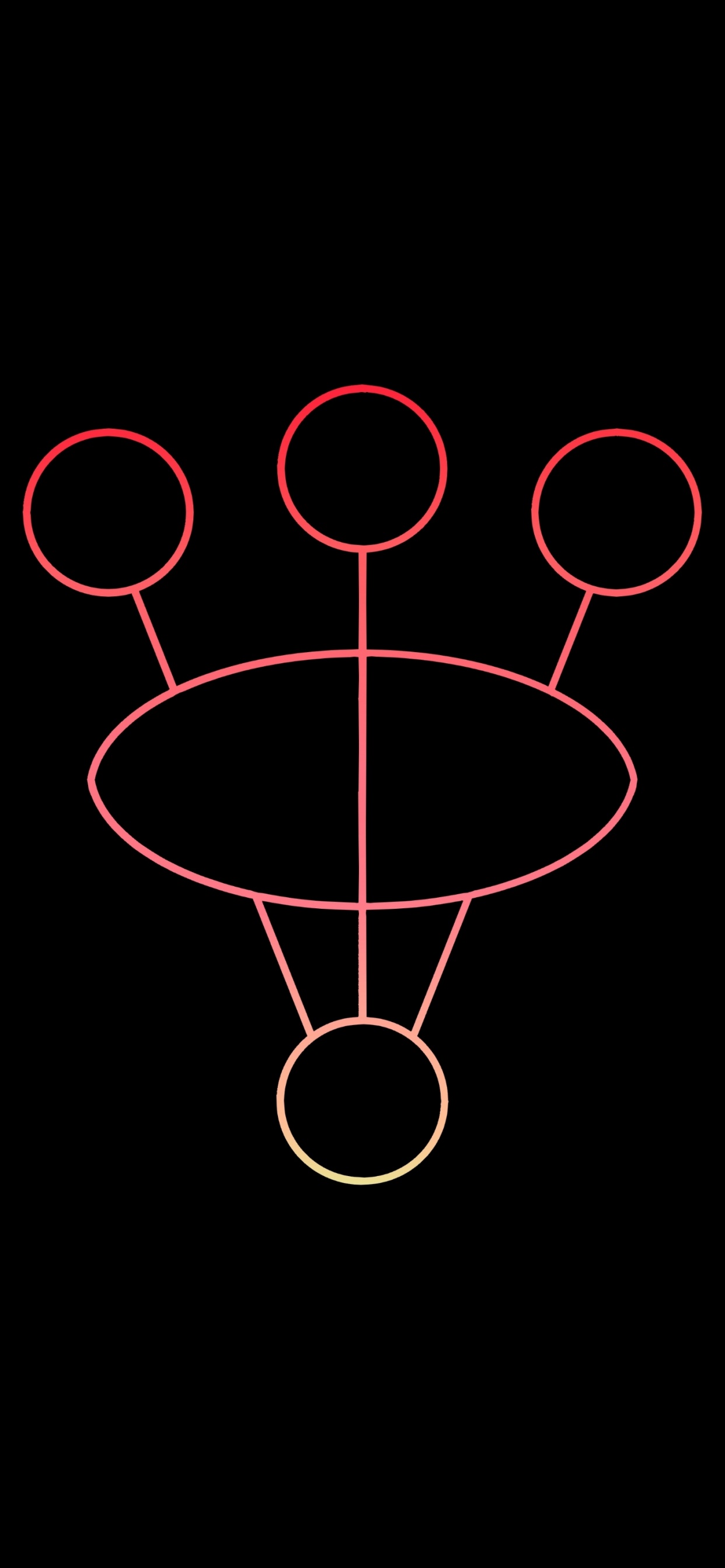 Обои круг, арт, симметрия, узор, символ в разрешении 1242x2688