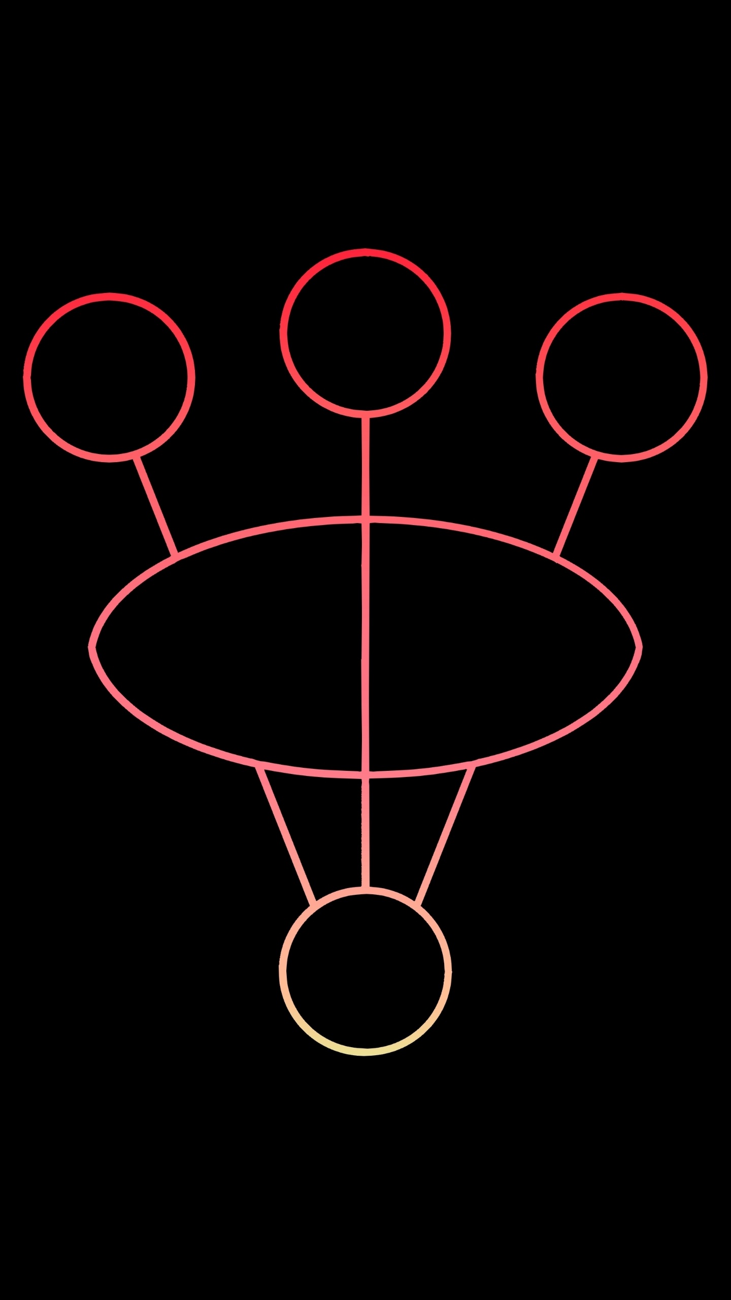 Обои круг, арт, симметрия, узор, символ в разрешении 1440x2560