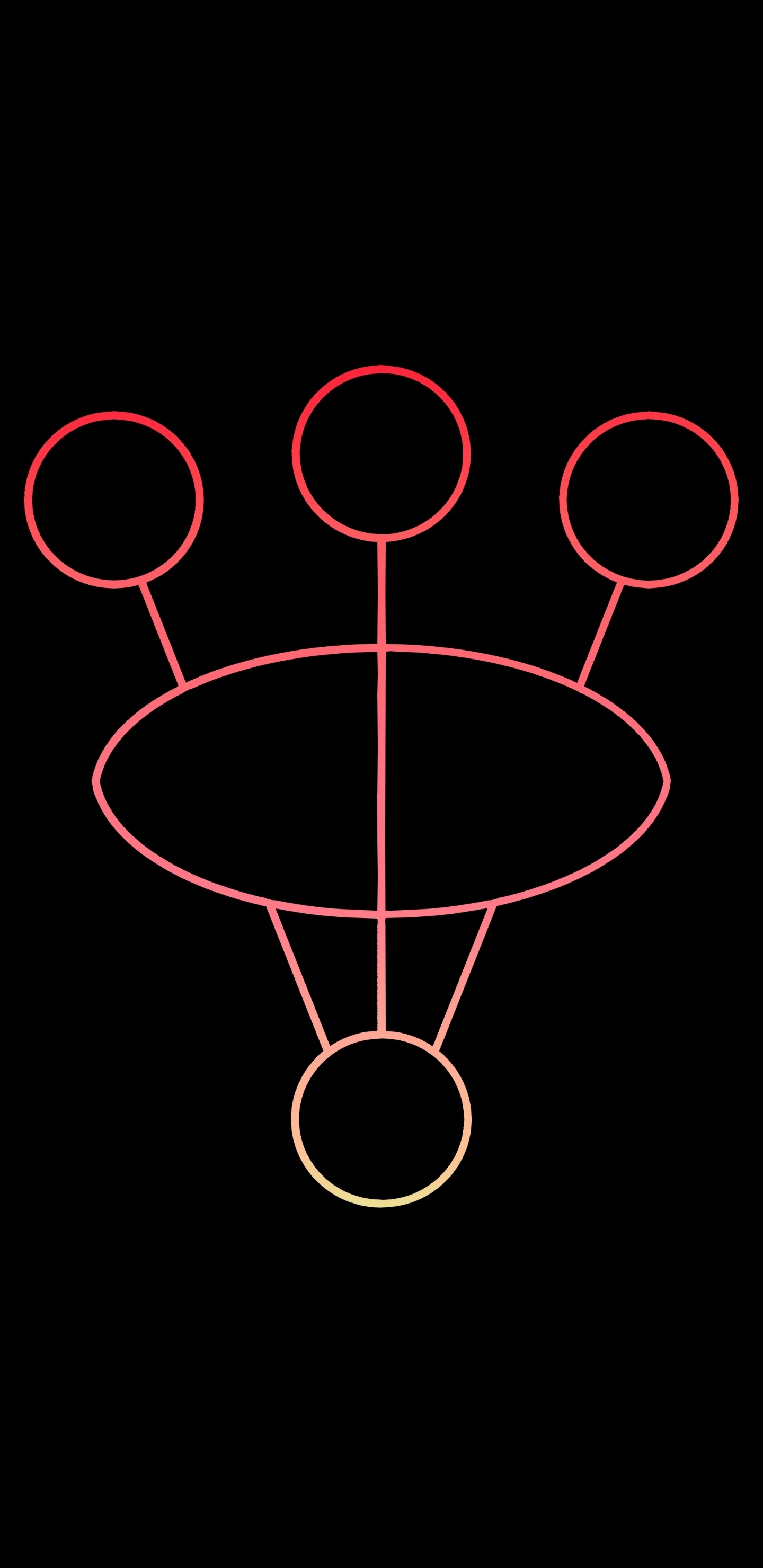 Обои круг, арт, симметрия, узор, символ в разрешении 1440x2960
