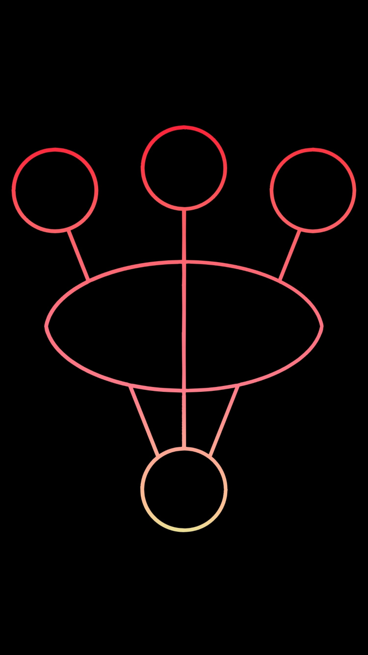 Обои круг, арт, симметрия, узор, символ в разрешении 750x1334