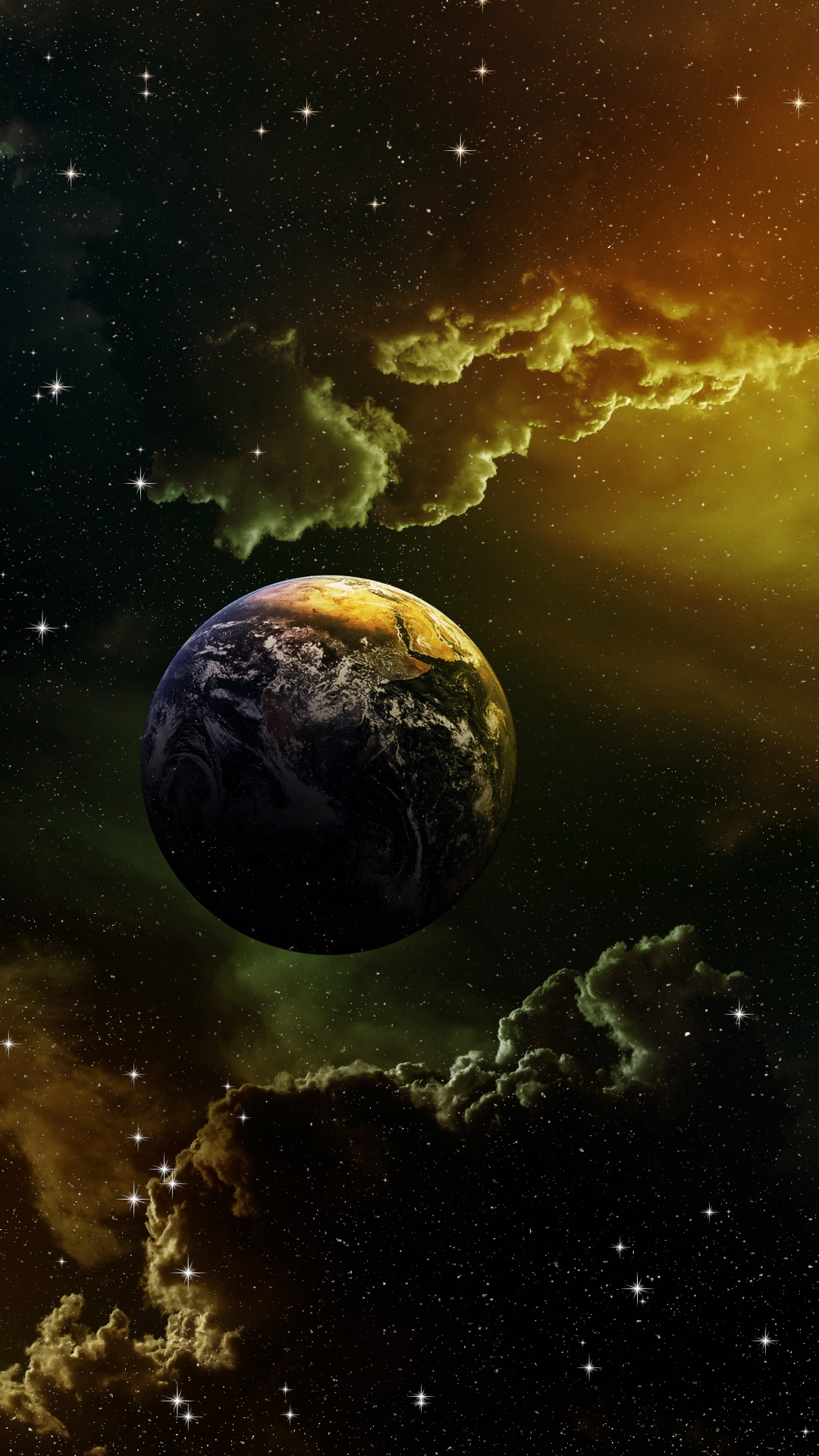 Обои земля, планета, Галактика, космос, космическое пространство в разрешении 1080x1920