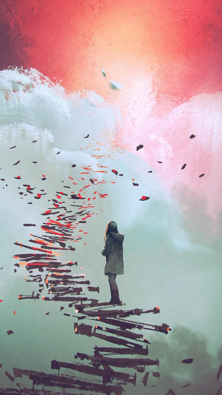 Обои сюрреализм иллюстрации, иллюстрация, сюрреализм, векторная графика, арт в разрешении 750x1334