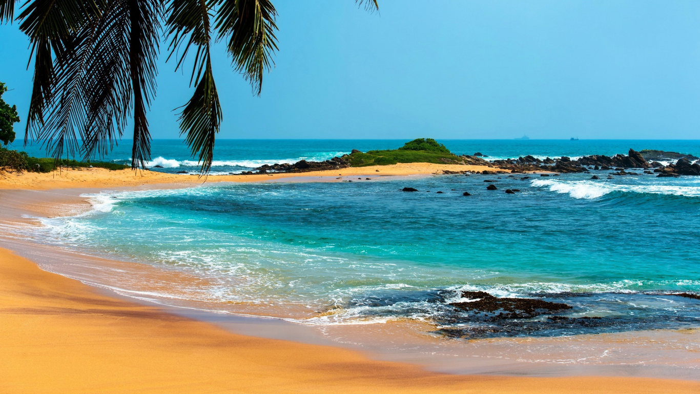 Обои водоем, пляж, море, берег, побережье в разрешении 1366x768