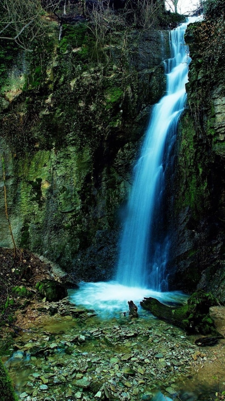 Обои водопад, водоем, гидроресурсы, природа, природный заповедник в разрешении 720x1280