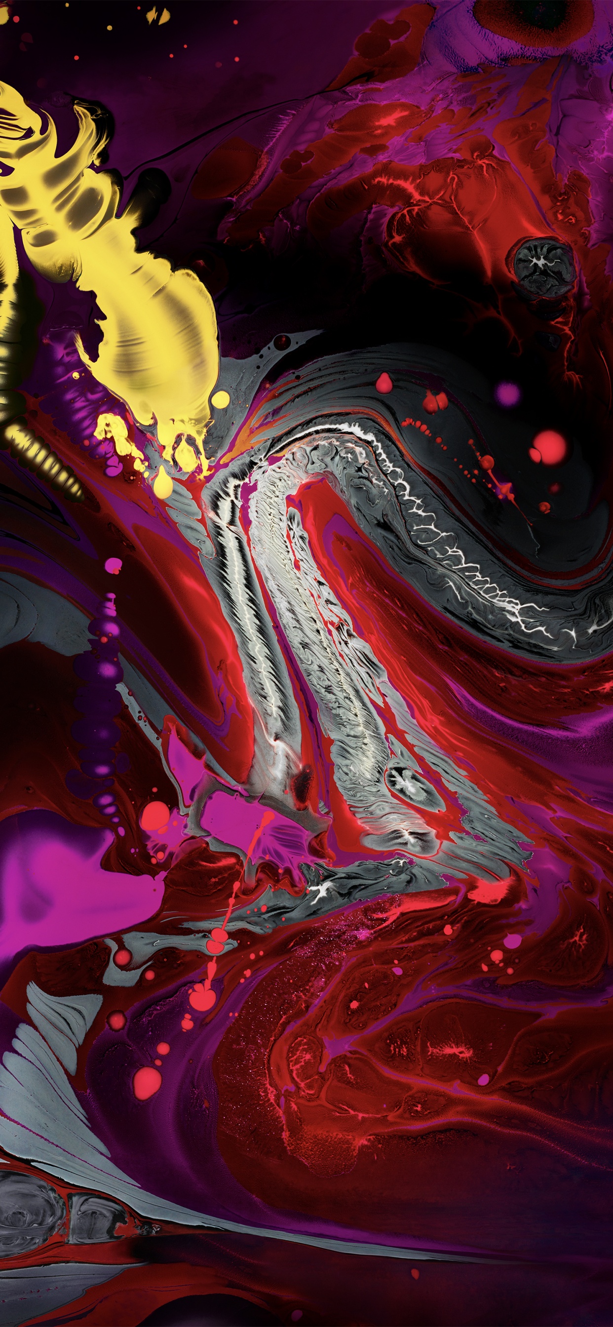 Обои apple, пурпур, фрактальное искусство, арт, розовый в разрешении 1242x2688