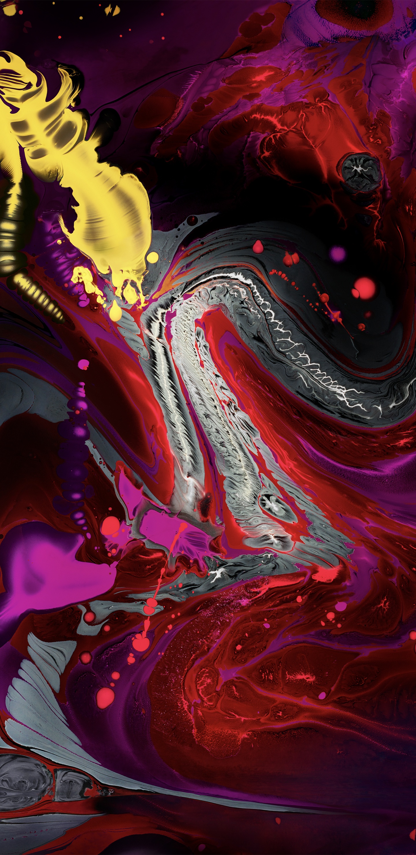 Обои apple, пурпур, фрактальное искусство, арт, розовый в разрешении 1440x2960