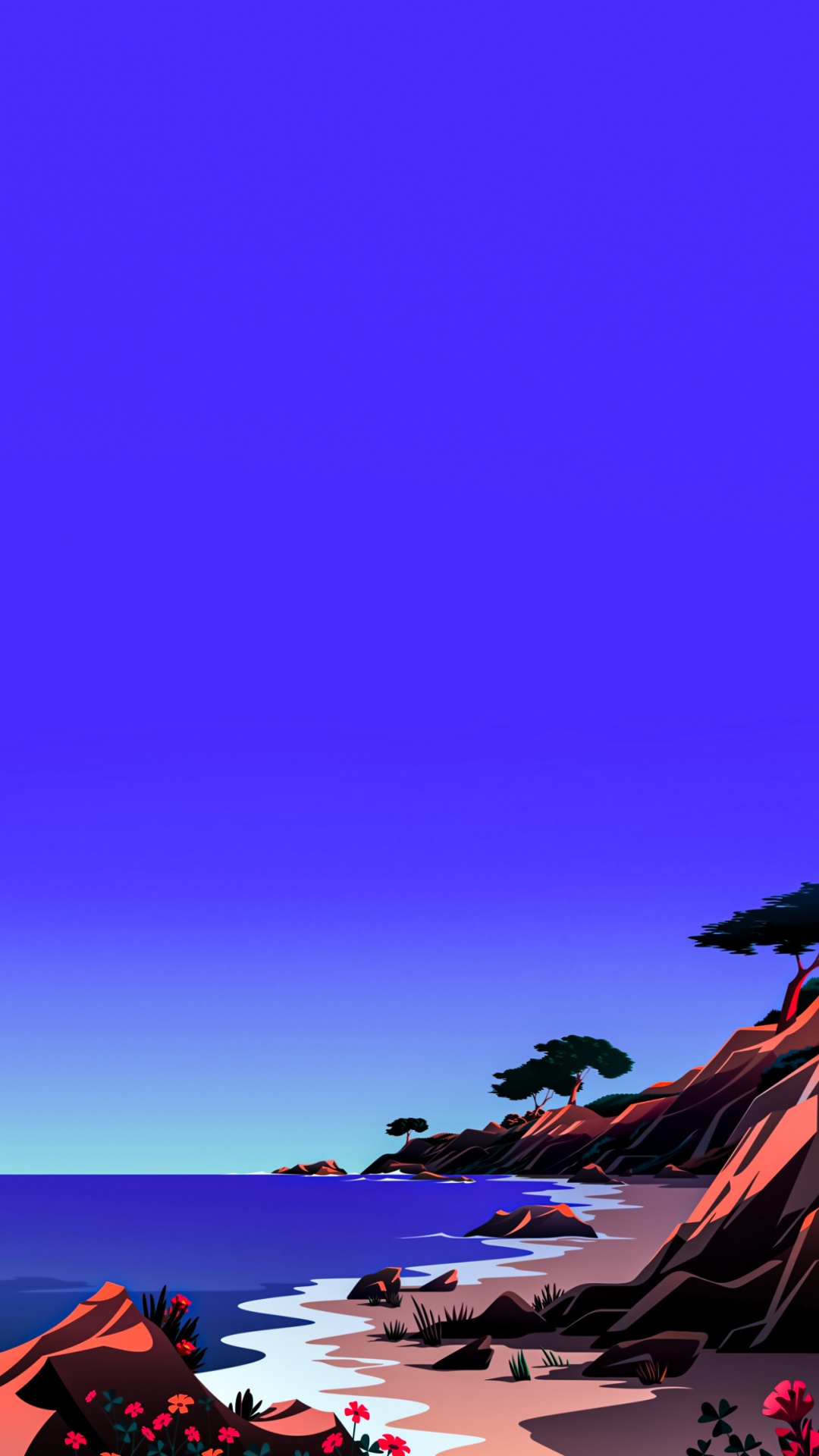 Обои яблоко, ios, iOS 14, вода, синий в разрешении 1080x1920