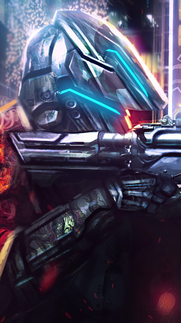 Обои компьютерная игра, цифровое искусство, концепт арт, шутер, игры в разрешении 750x1334