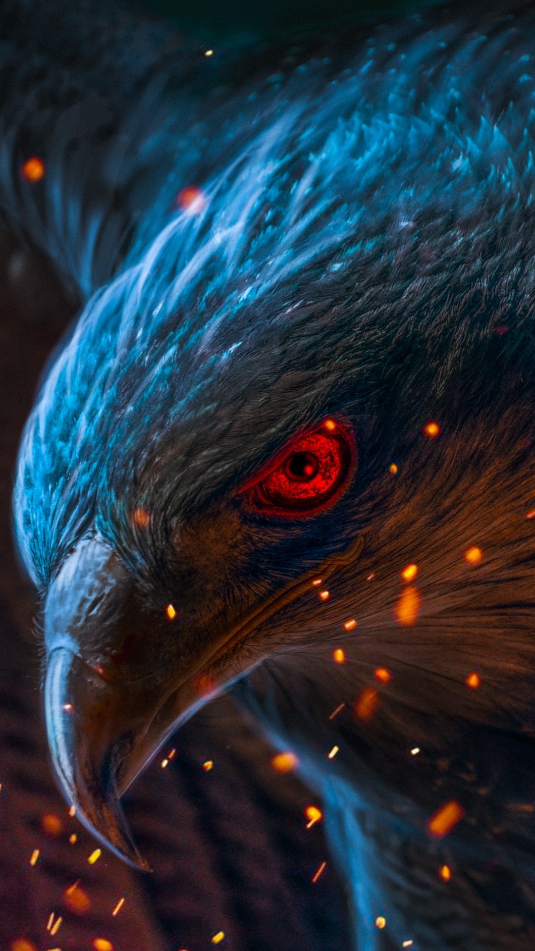 Обои ios, андроид, синий, лазурный, клюв в разрешении 1080x1920