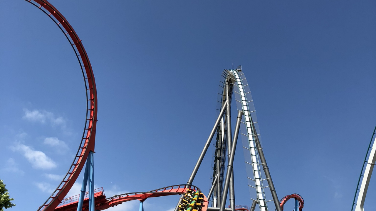 Обои горки, достопримечательность, природа, синий, забава в разрешении 1280x720