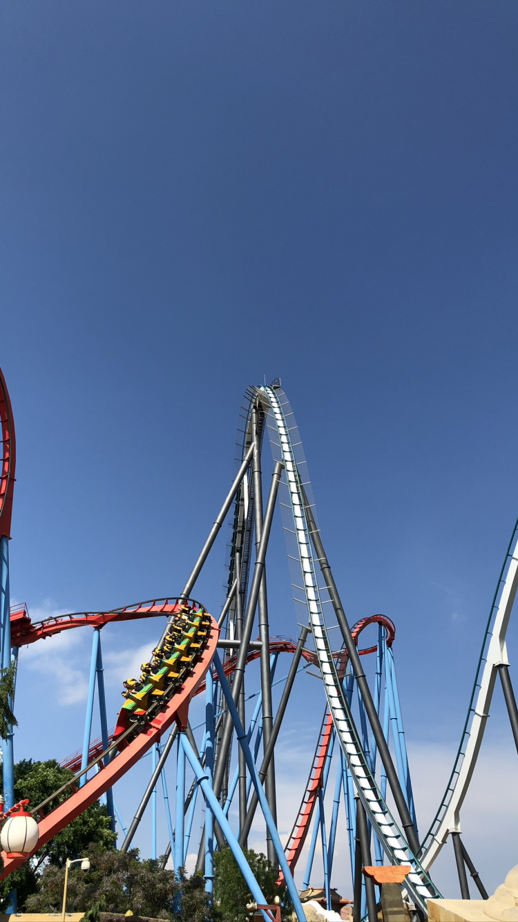 Обои горки, достопримечательность, природа, синий, забава в разрешении 750x1334