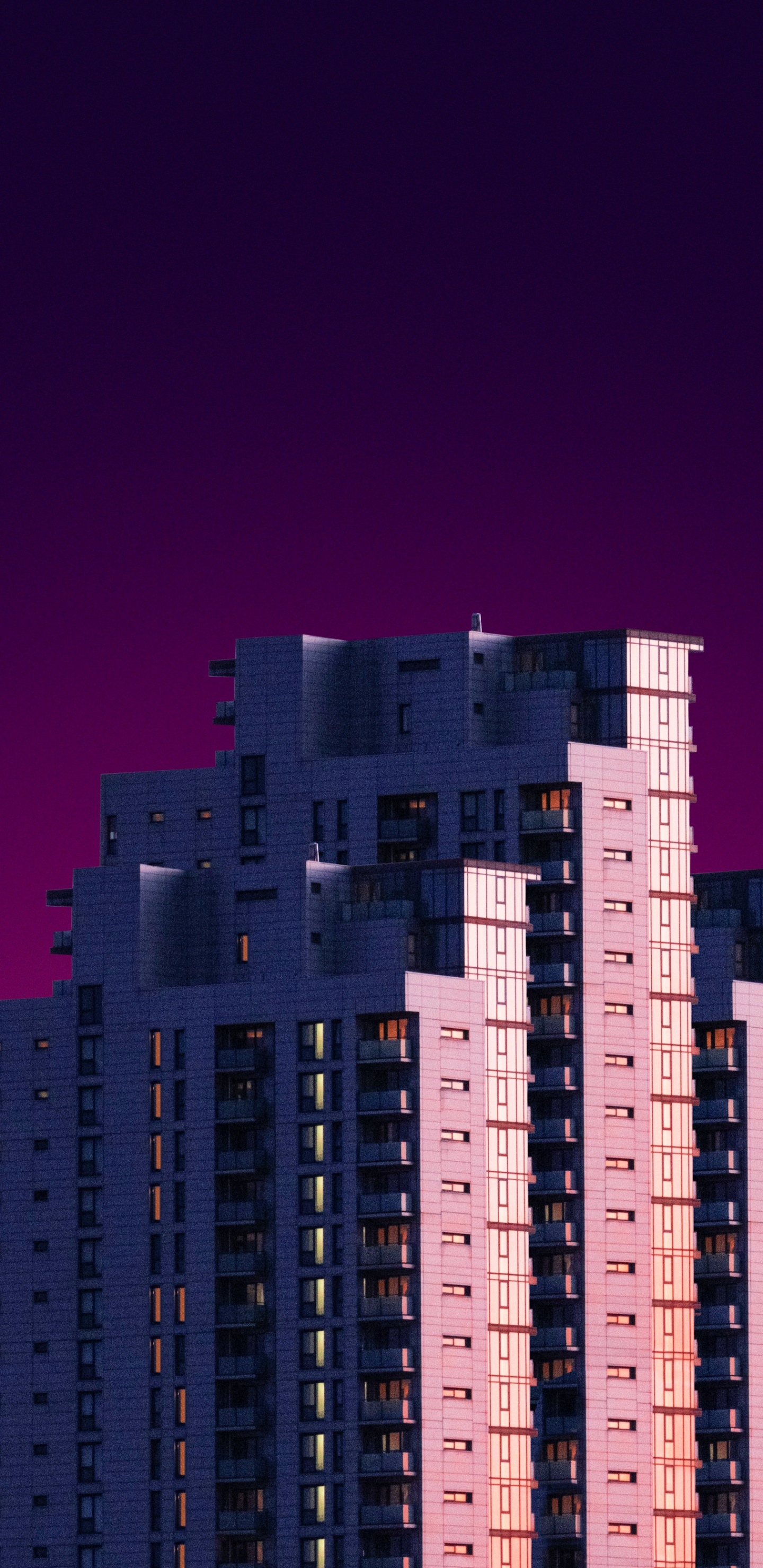 Обои метрополия, здание, архитектура, окно, облако в разрешении 1440x2960