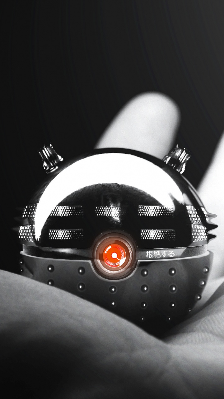 Обои будущее, палец, крупный план, будущая технология, монохромный режим в разрешении 720x1280