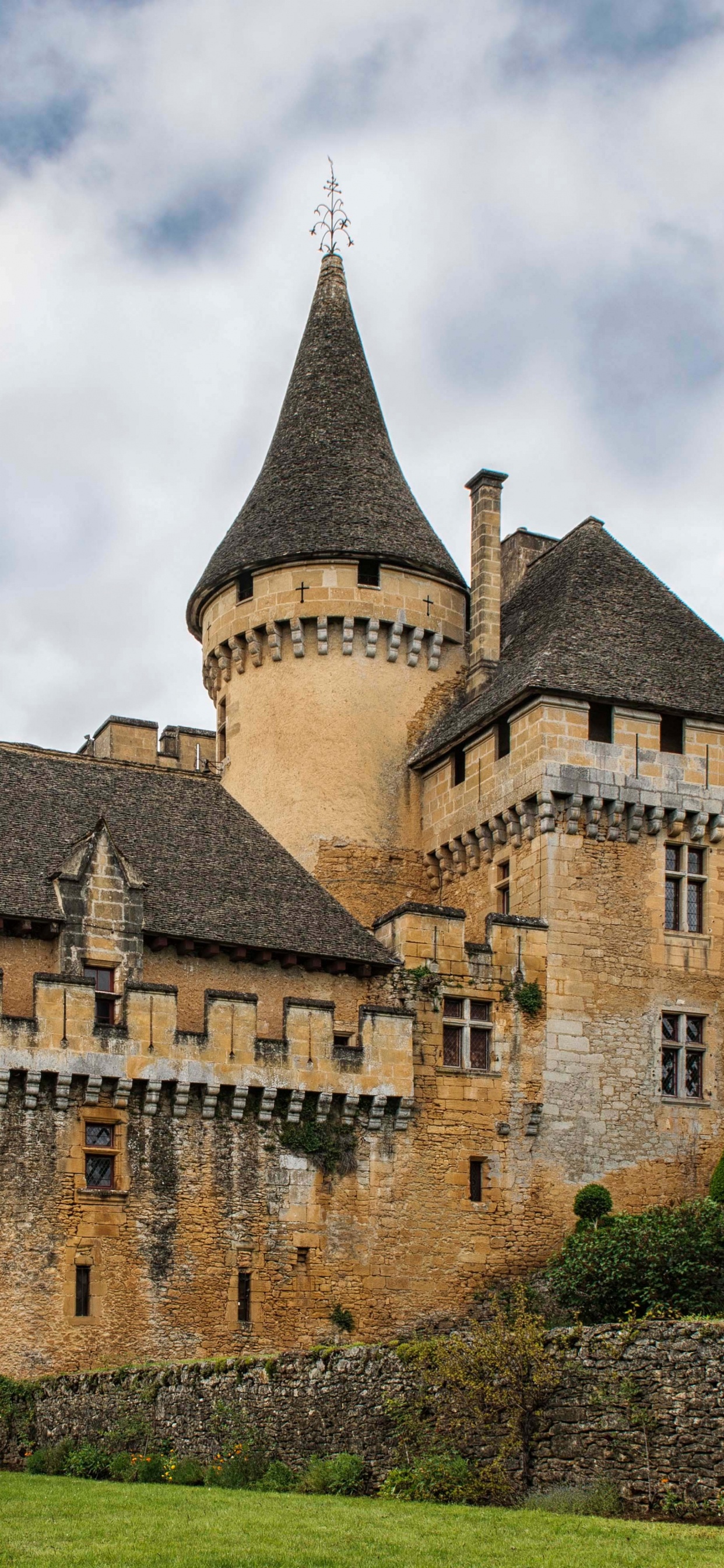 Обои замок, фортификация, средневековая архитектура, здание, величественный дом в разрешении 1242x2688