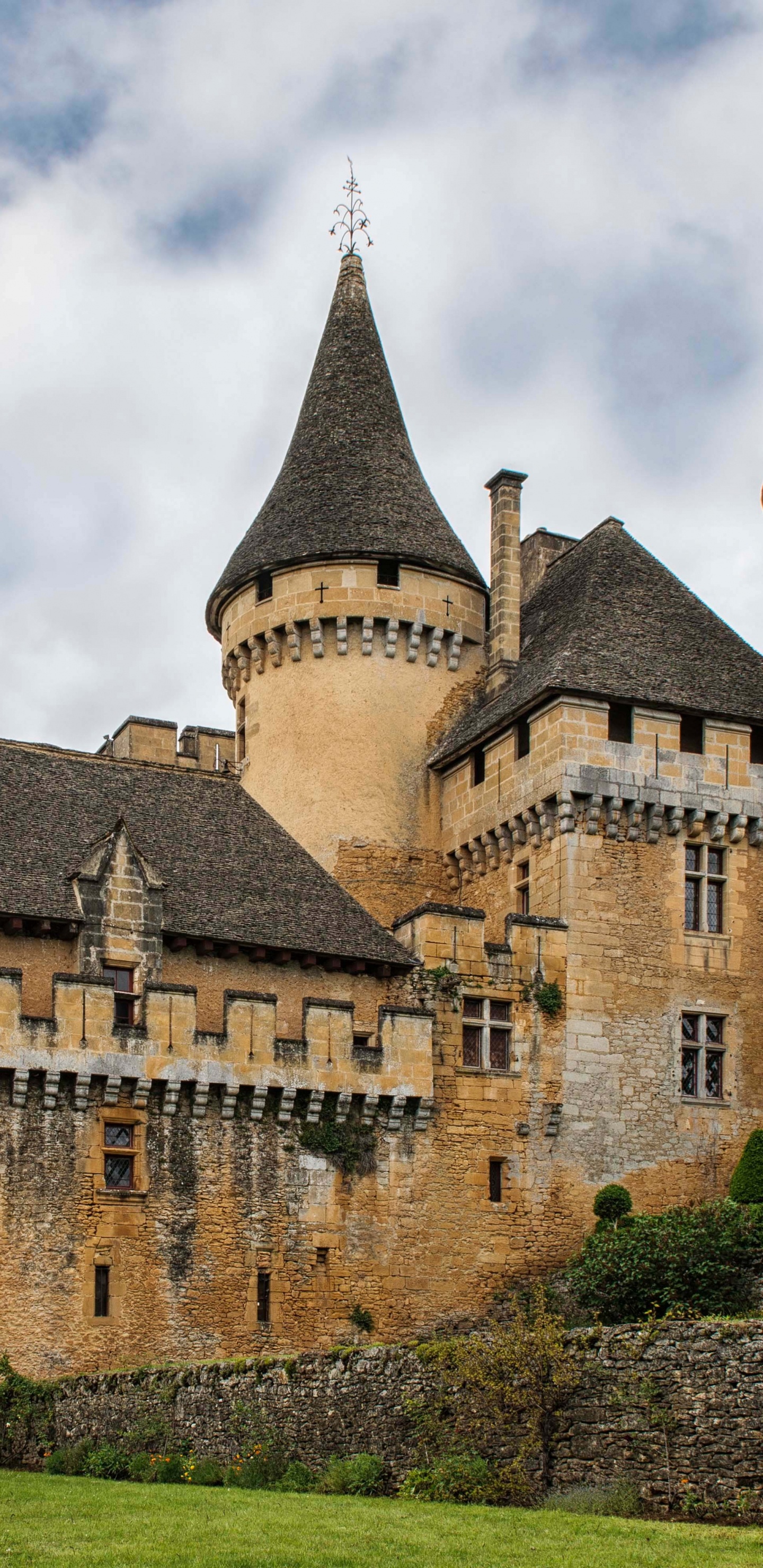Обои замок, фортификация, средневековая архитектура, здание, величественный дом в разрешении 1440x2960