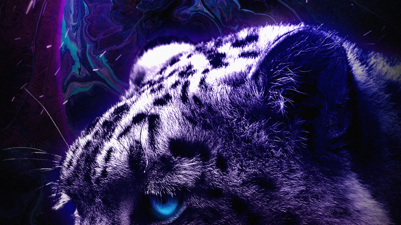 Обои Черная пантера, Тикток, растение, свет, бакенбарды в разрешении 1366x768