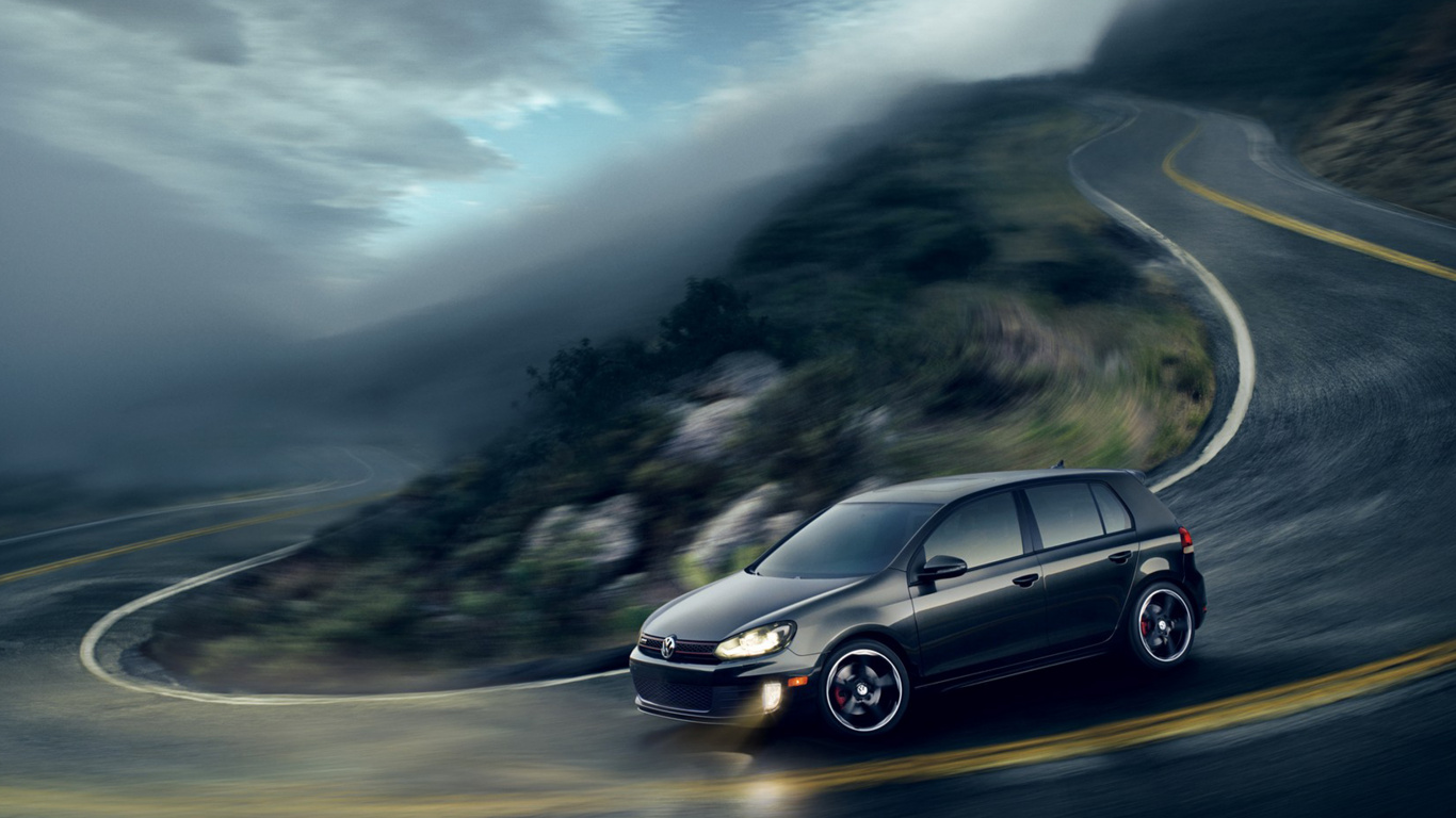 Обои Фольксваген ГТИ, Фольксваген, авто, Фольксваген Гольф ГТИ, катание в разрешении 1366x768