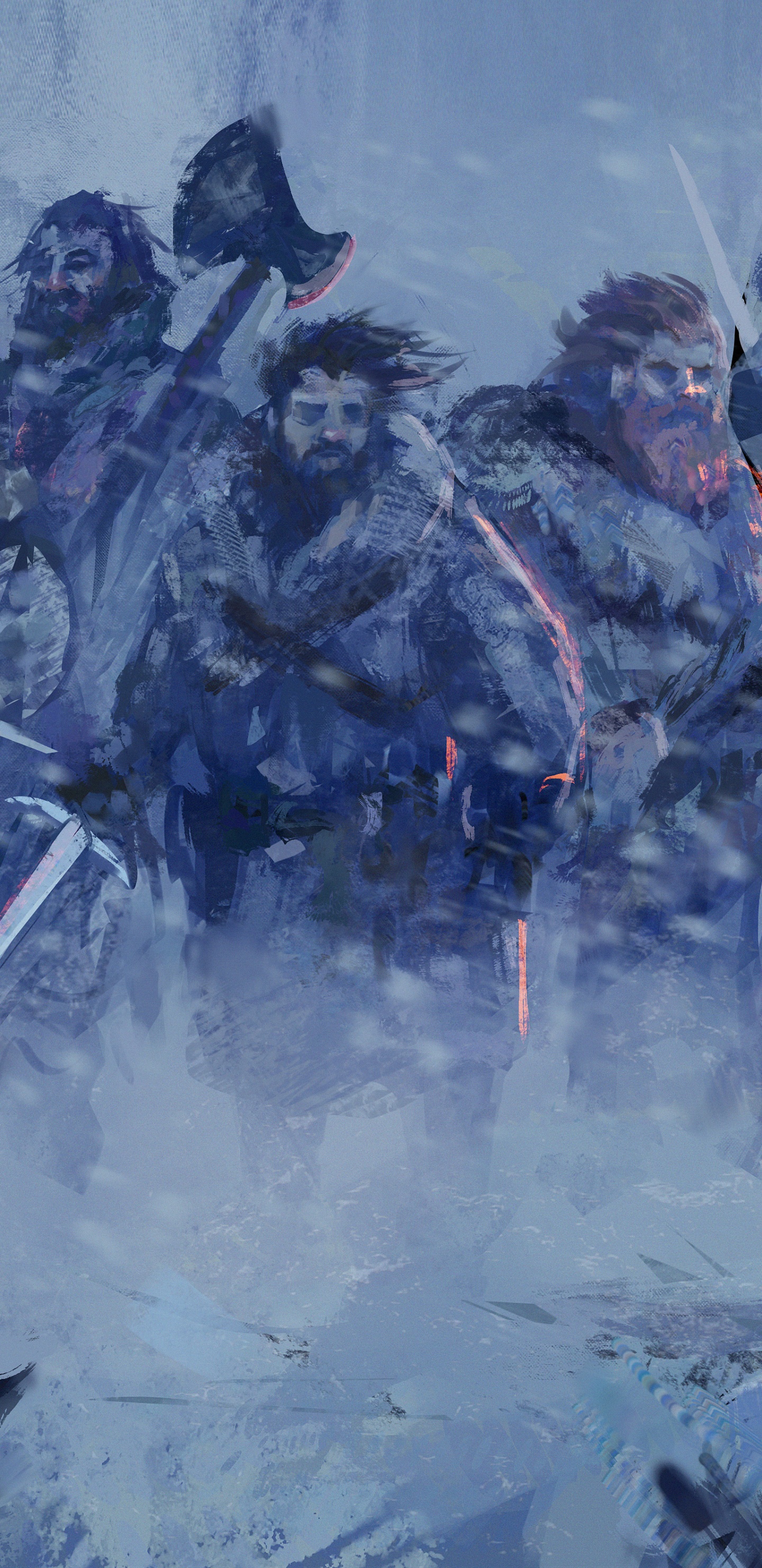 Обои Игра Престолов - 8 сезон, арт, битва, событие, иллюстрация в разрешении 1440x2960