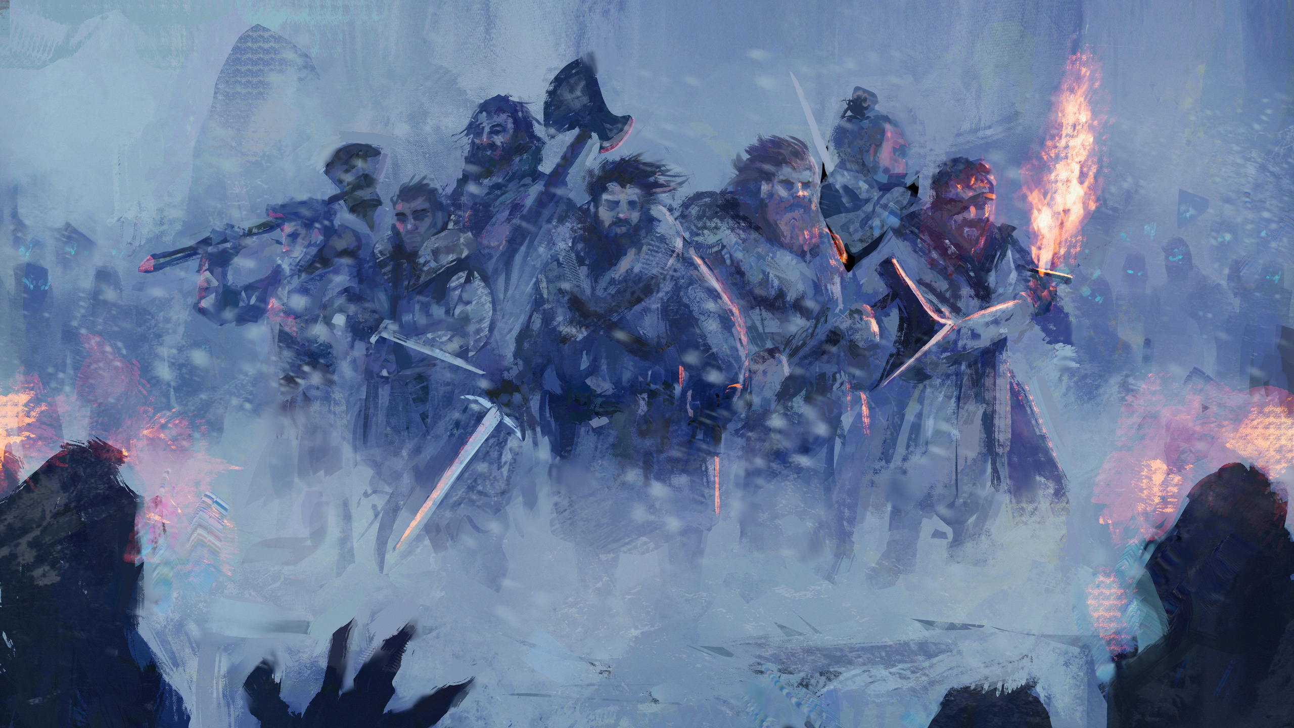 Обои Игра Престолов - 8 сезон, арт, битва, событие, иллюстрация в разрешении 2560x1440