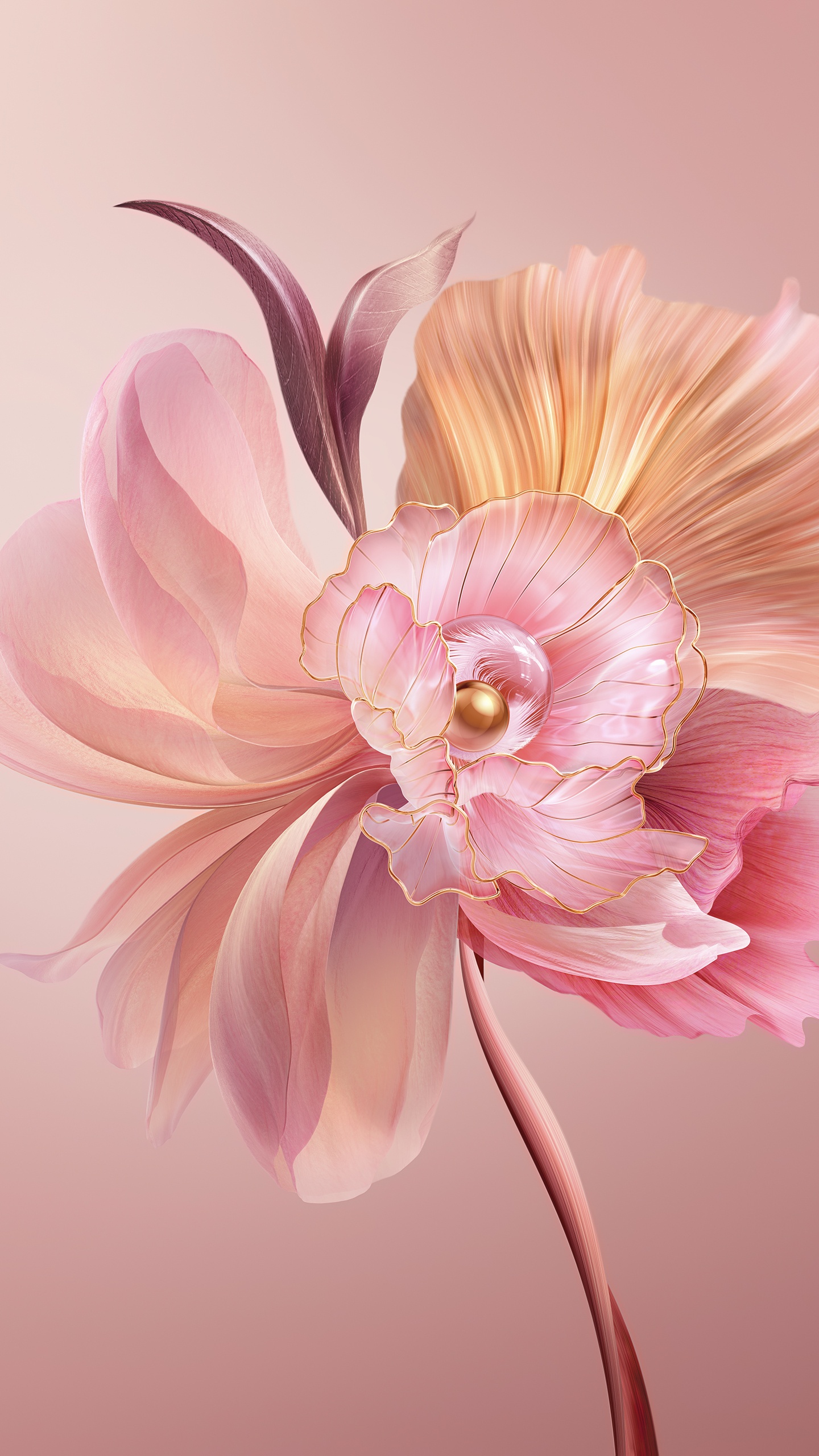 Обои цветок, розовый, цветной, цветочный дизайн, торт в разрешении 1440x2560