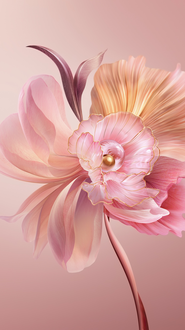 Обои цветок, розовый, цветной, цветочный дизайн, торт в разрешении 750x1334