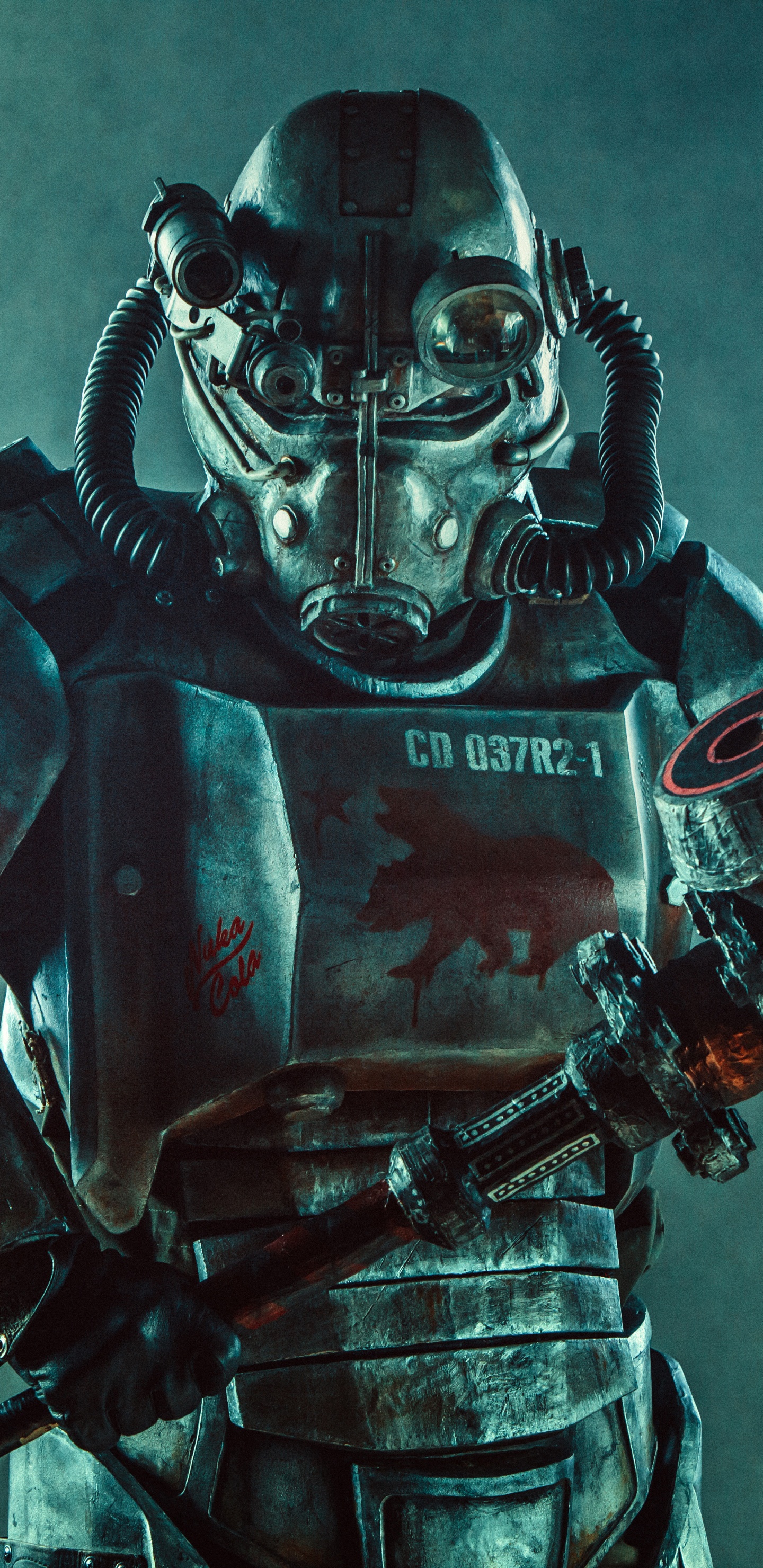 Обои фигурка, компьютерная игра, броня, солдат, суперсолдат в разрешении 1440x2960