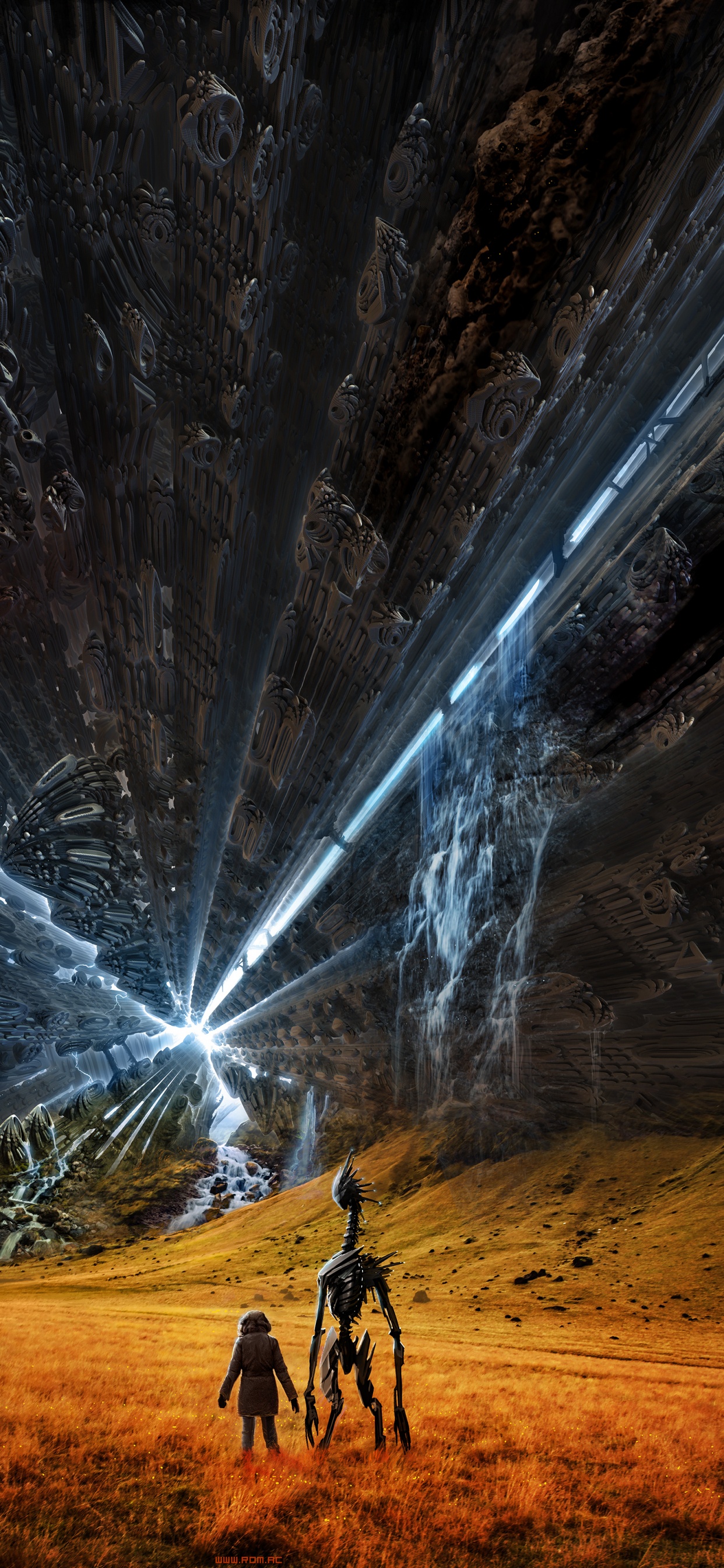 Обои Научная фантастика, арт, космос, темнота, формирование в разрешении 1242x2688