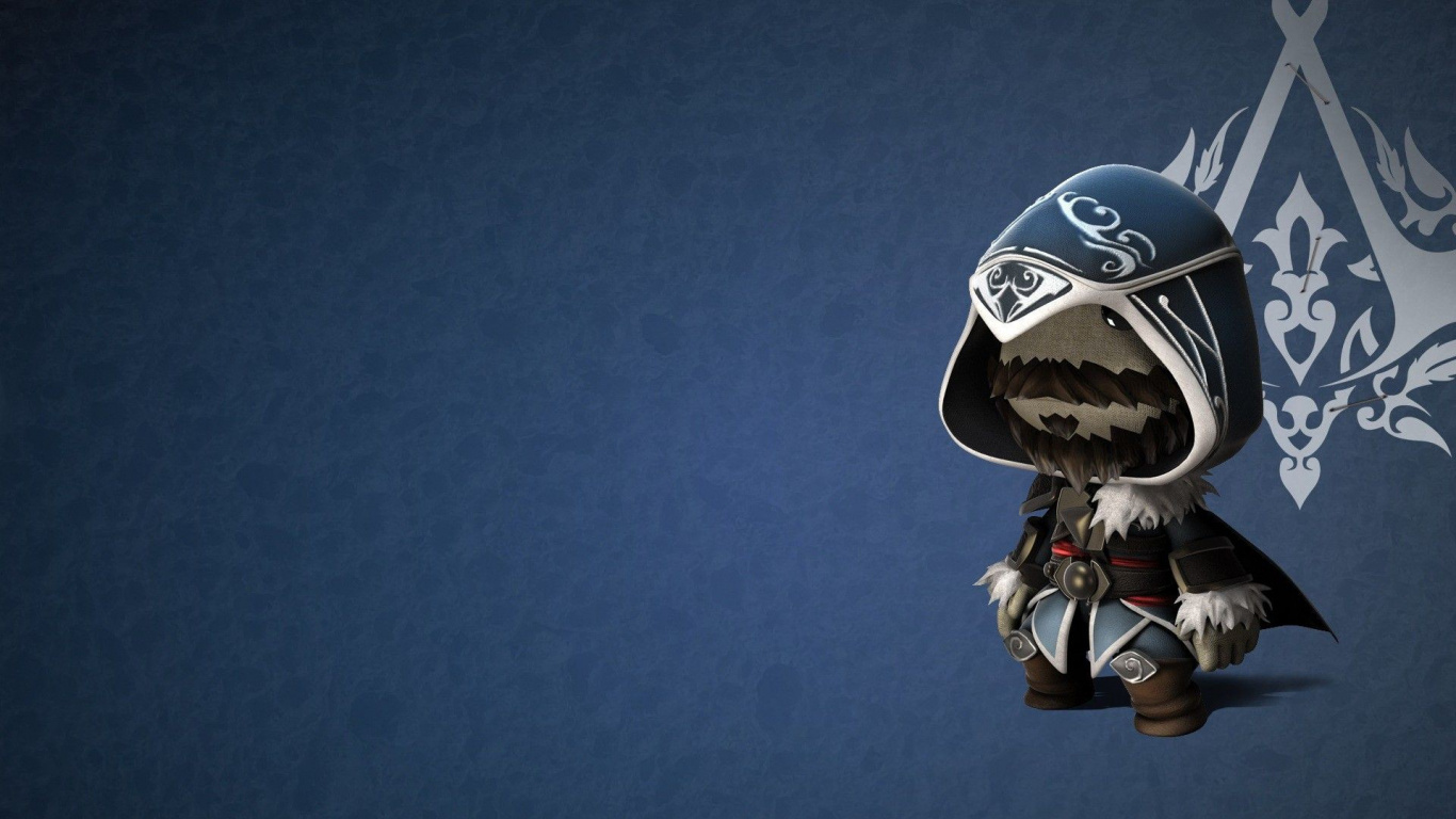 Обои В LittleBigPlanet, шлем, головной убор, космос, Эцио Аудиторе в разрешении 1366x768