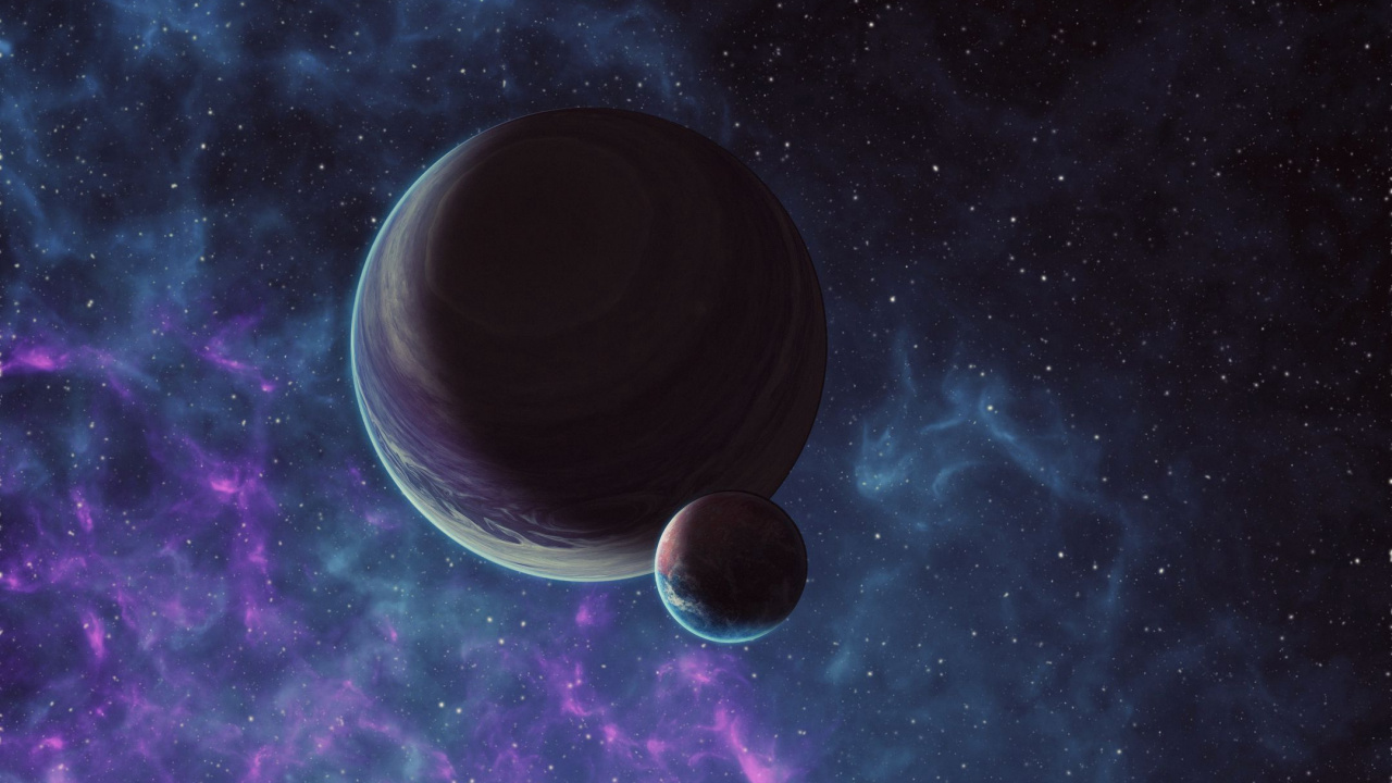 Обои космос, космическое пространство, атмосфера, астрономический объект, пурпур в разрешении 1280x720