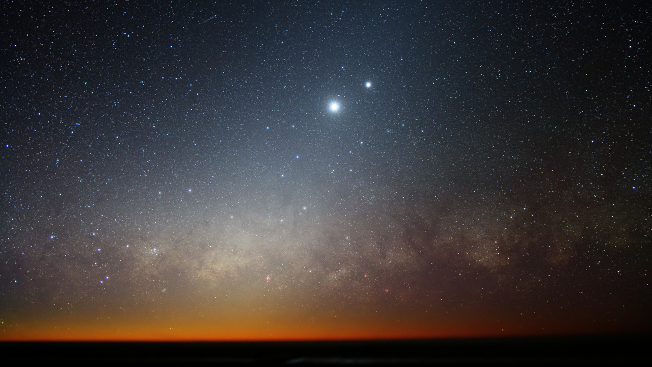 Обои ночное небо, звезда, атмосфера, Астрономия, астрономический объект в разрешении 1280x720