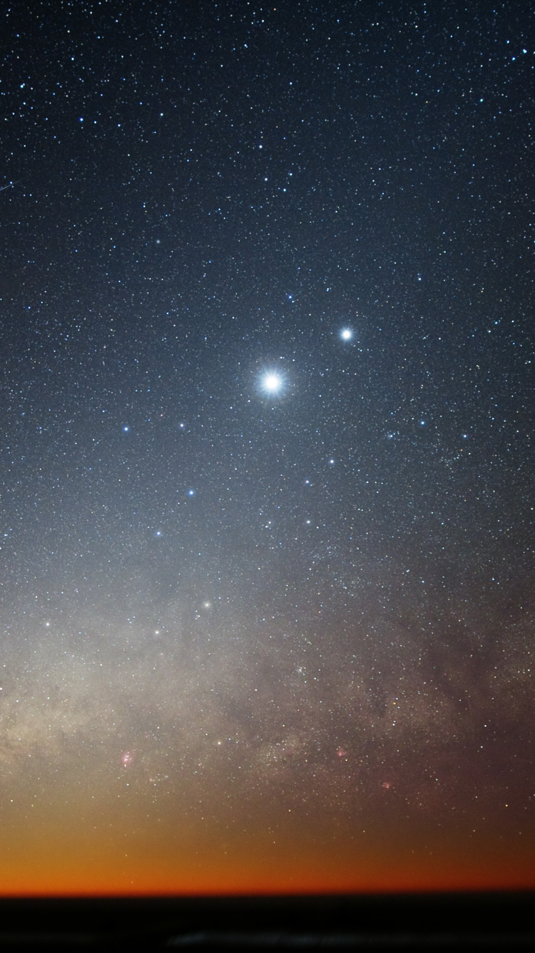 Обои ночное небо, звезда, атмосфера, Астрономия, астрономический объект в разрешении 750x1334