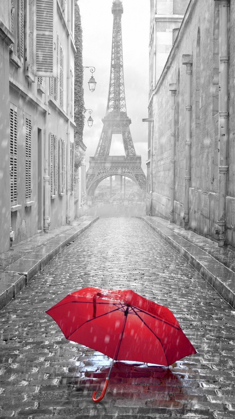 Обои Эйфелева башня, ios, белые, здание, инфраструктура в разрешении 750x1334