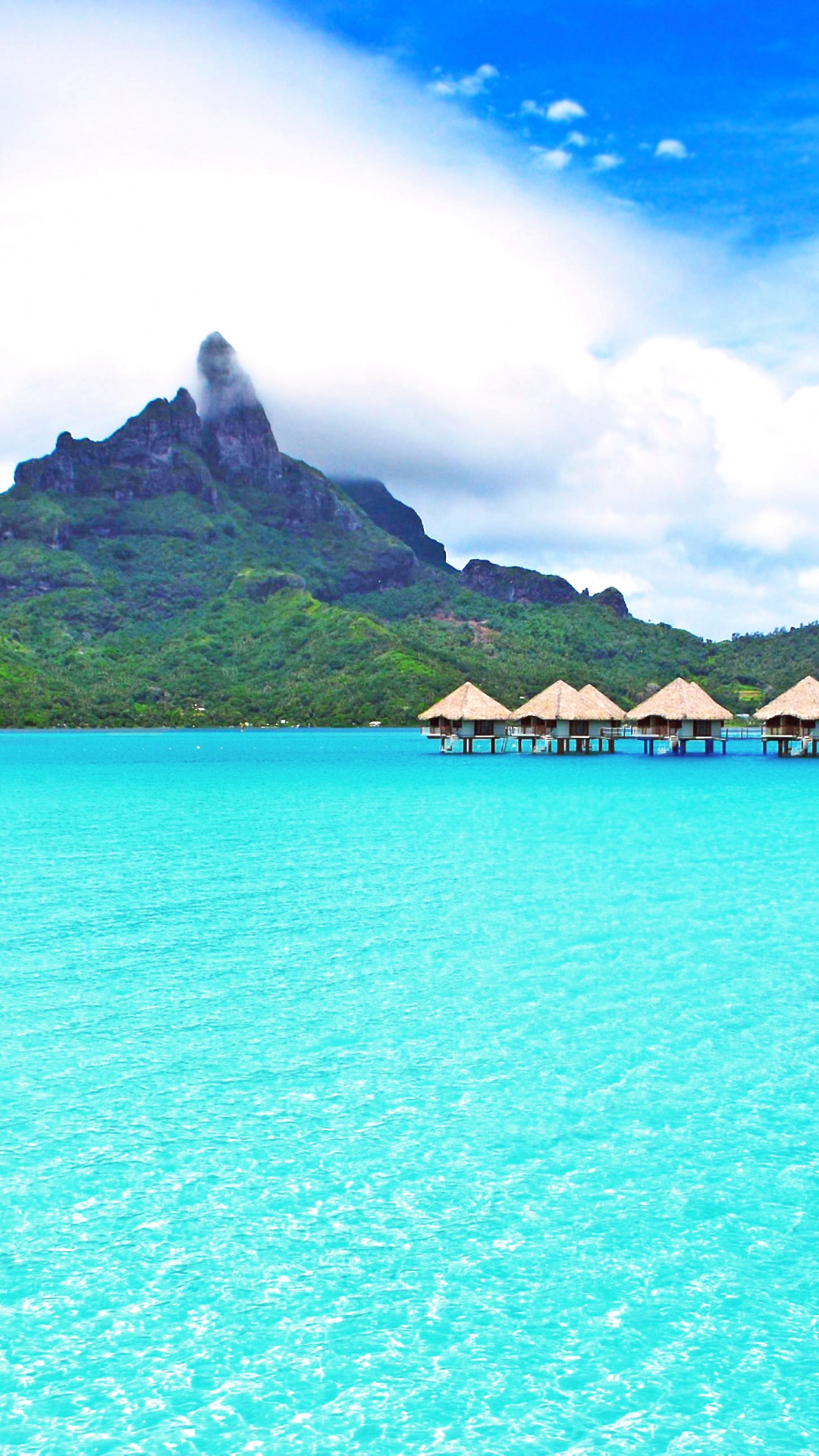 Обои Отеману, небо, прибрежные и океанические рельефы, прибежище, вилла в разрешении 1080x1920