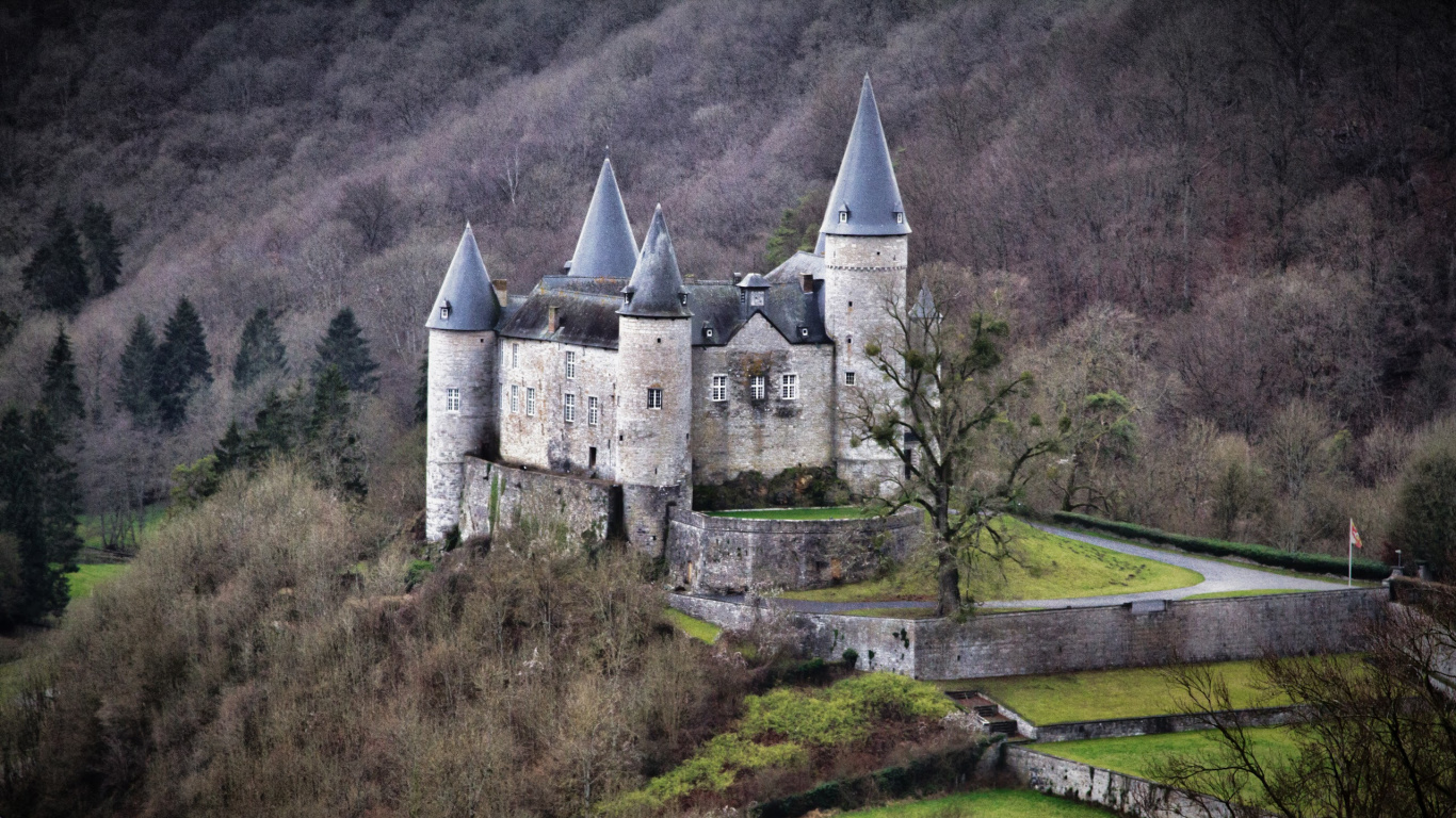 Обои Chteau Миранда, замок, Городской разведка, здание, средневековая архитектура в разрешении 1366x768