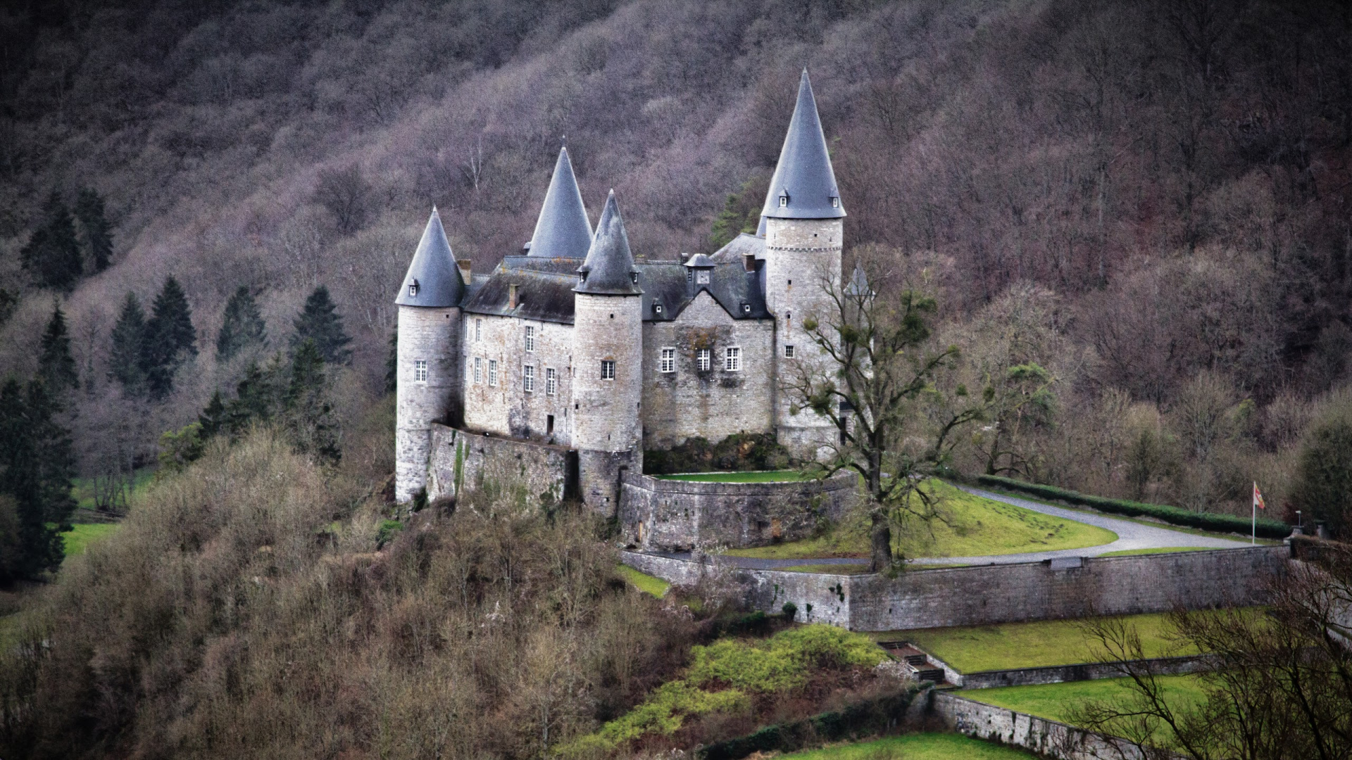 Обои Chteau Миранда, замок, Городской разведка, здание, средневековая архитектура в разрешении 1920x1080