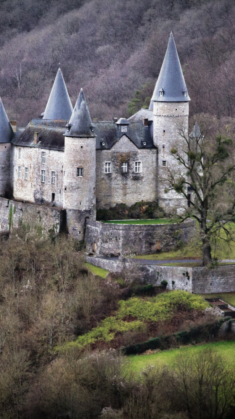 Обои Chteau Миранда, замок, Городской разведка, здание, средневековая архитектура в разрешении 750x1334