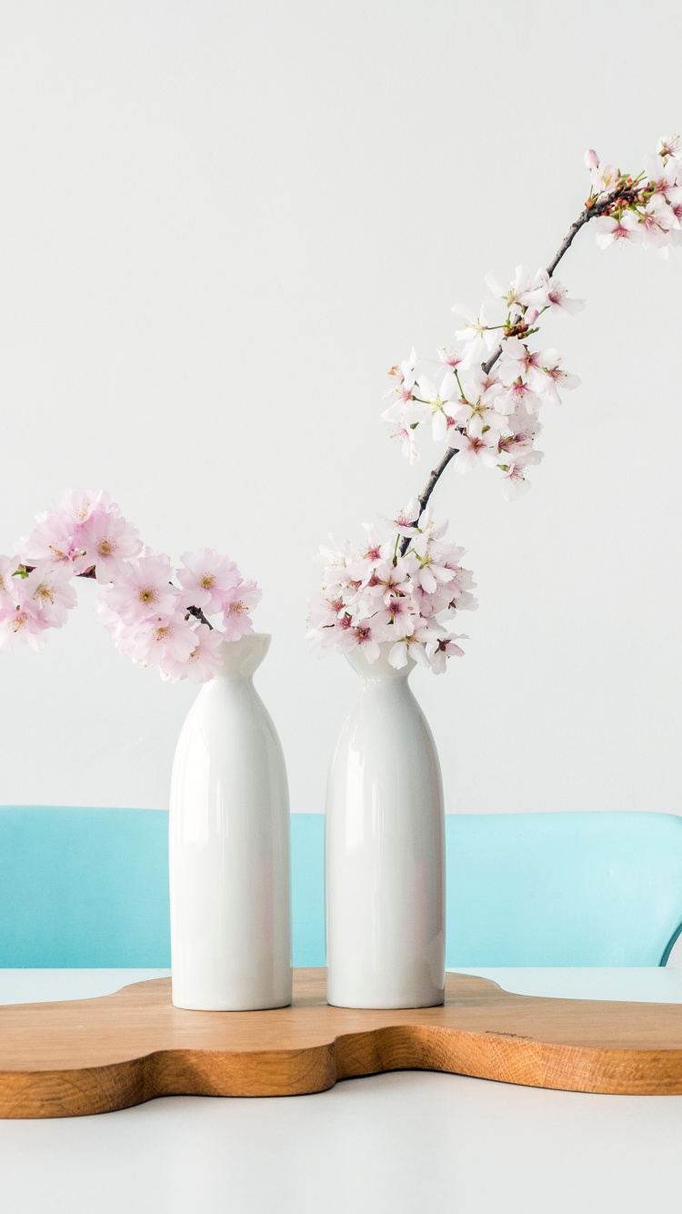 Обои быть уверенным в себе, цветок, ваза, растение, таблица в разрешении 750x1334