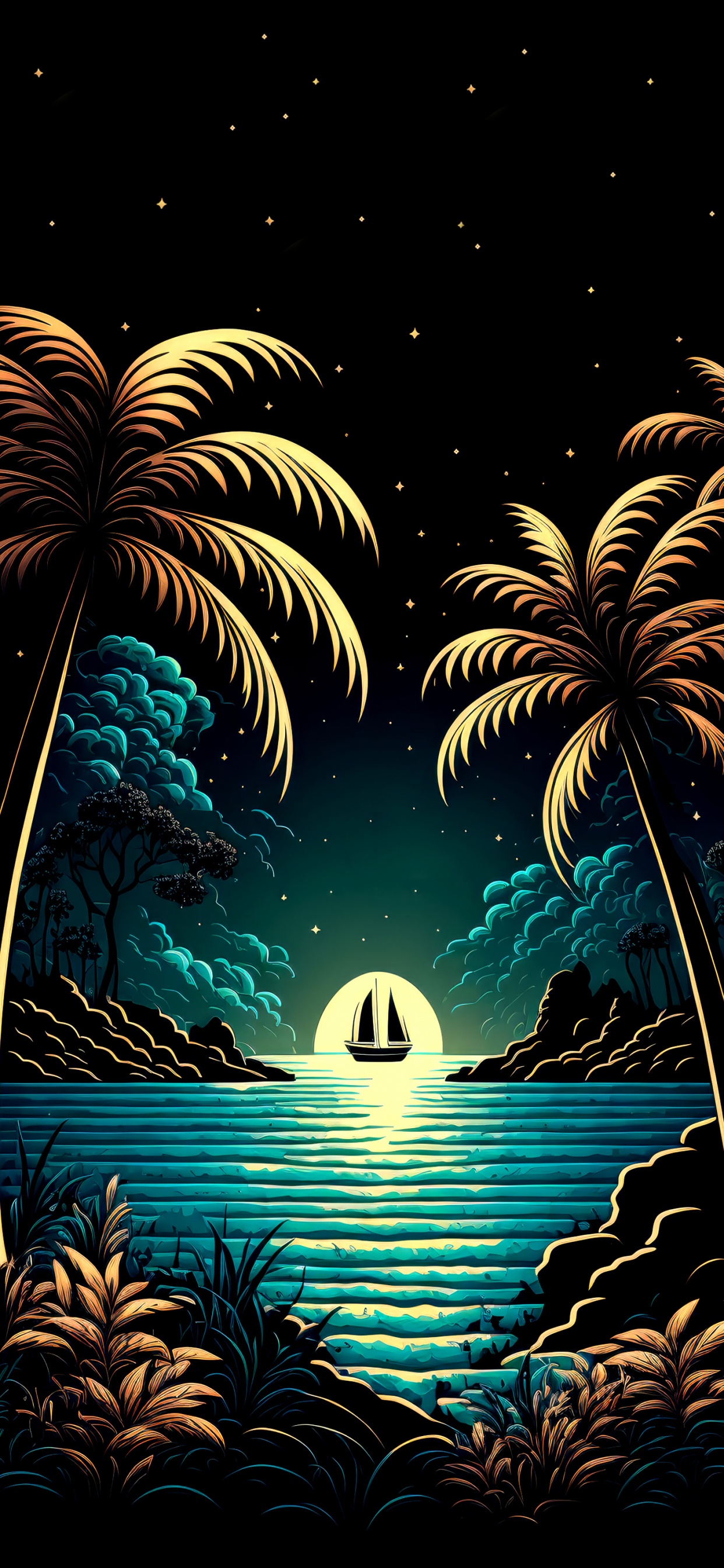 Обои свет, графический дизайн, визуальное искусство, вода, мир в разрешении 1242x2688