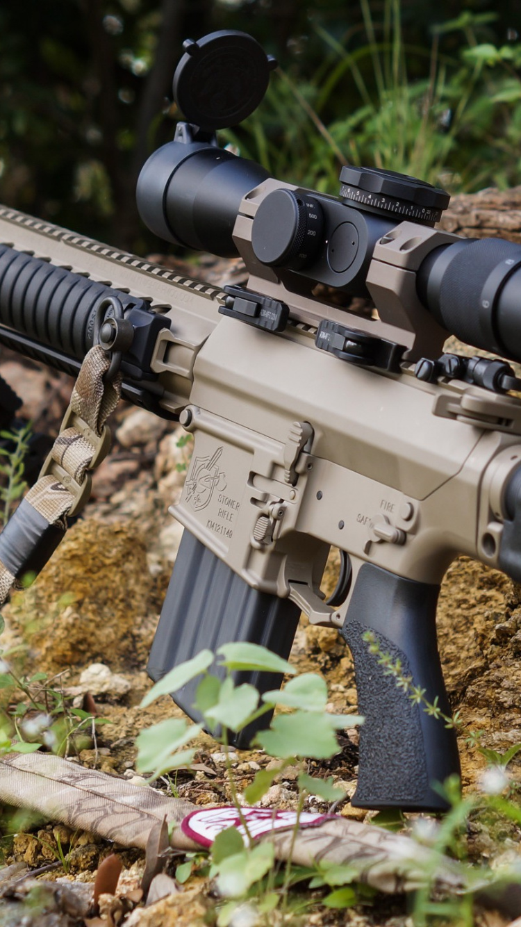 Обои орудие, огнестрельное оружие, винтовка, Страйкбольное оружие, триггер в разрешении 750x1334