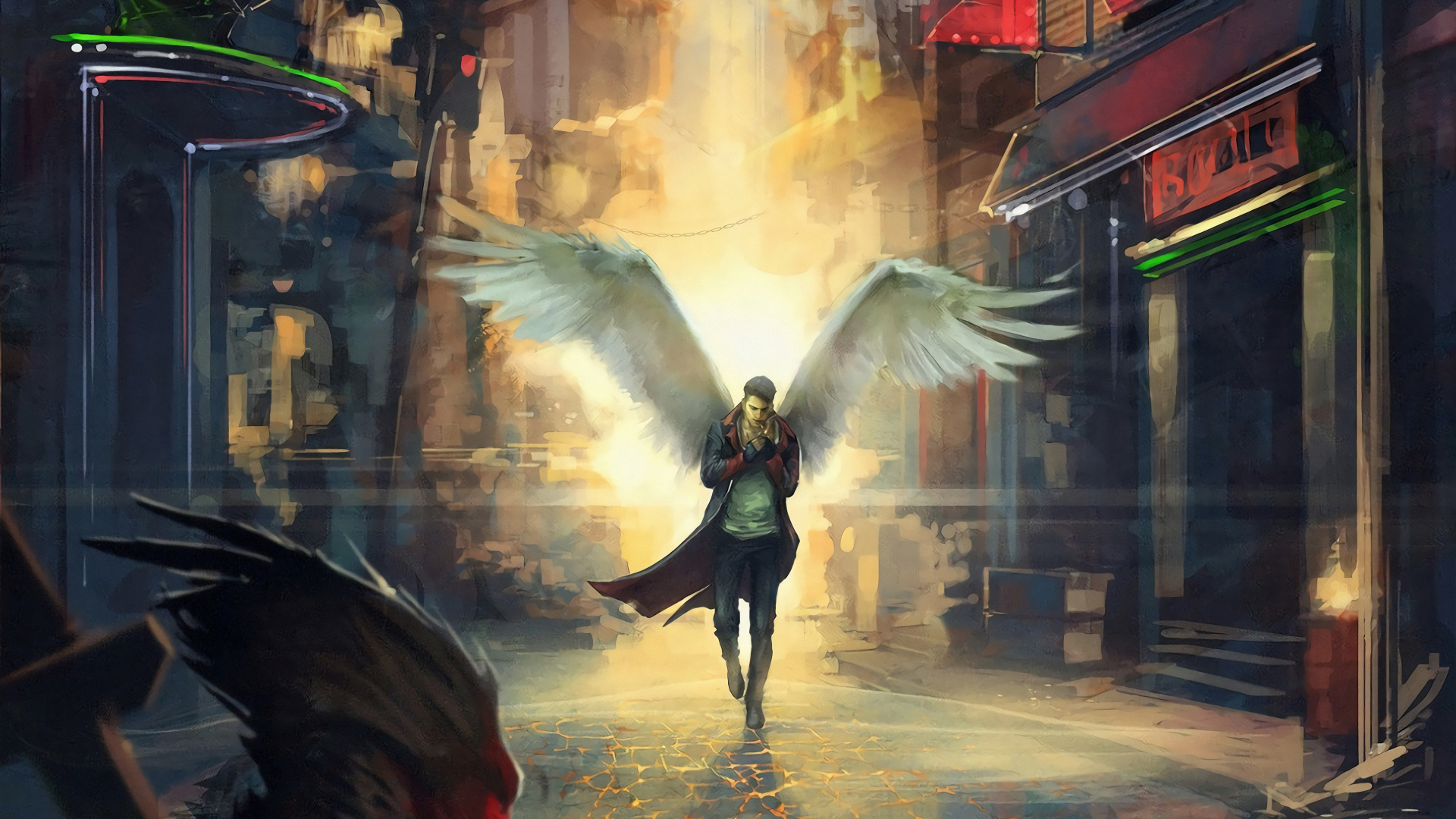 Обои иллюстрация, компьютерная игра, демон, сверхъестественное существо, Цифровой композитинг в разрешении 1920x1080