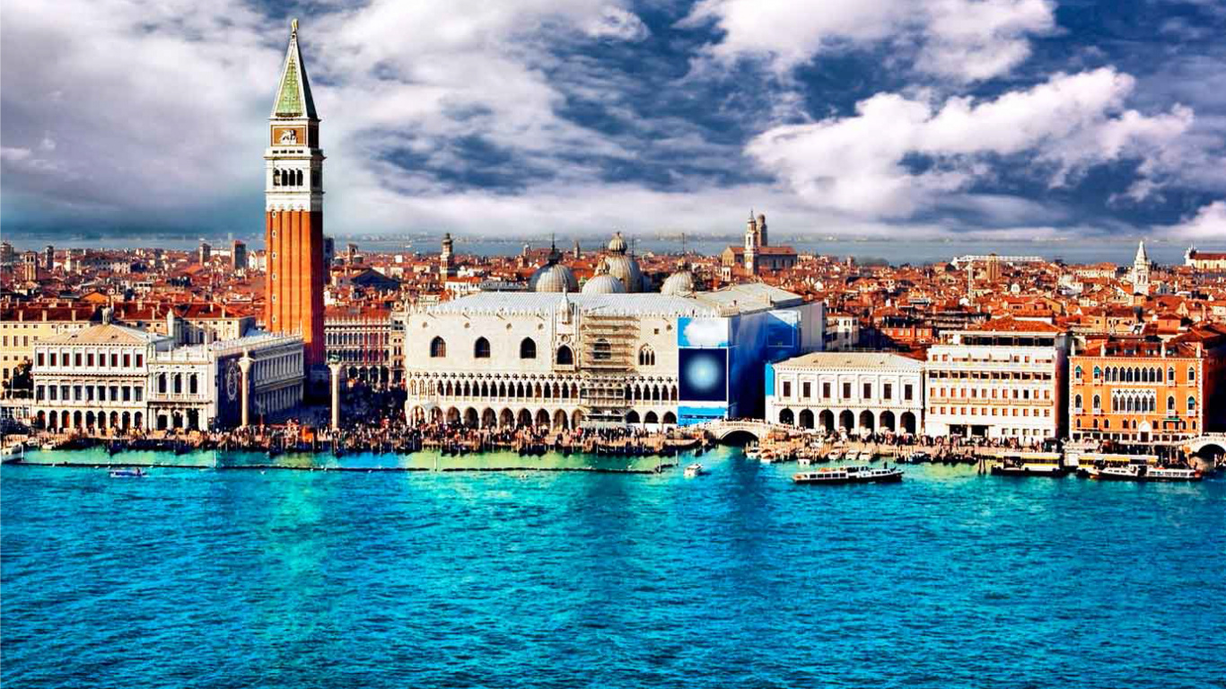 Обои Гранд-канал, город, ориентир, городской пейзаж, туризм в разрешении 1366x768