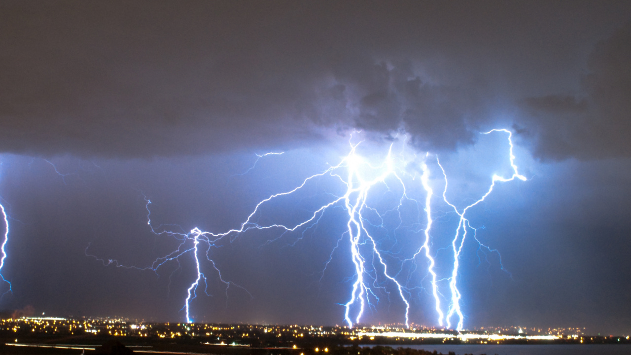 Обои молния, Возвращаясь На Запад, гром, Гроза, атмосфера в разрешении 1280x720