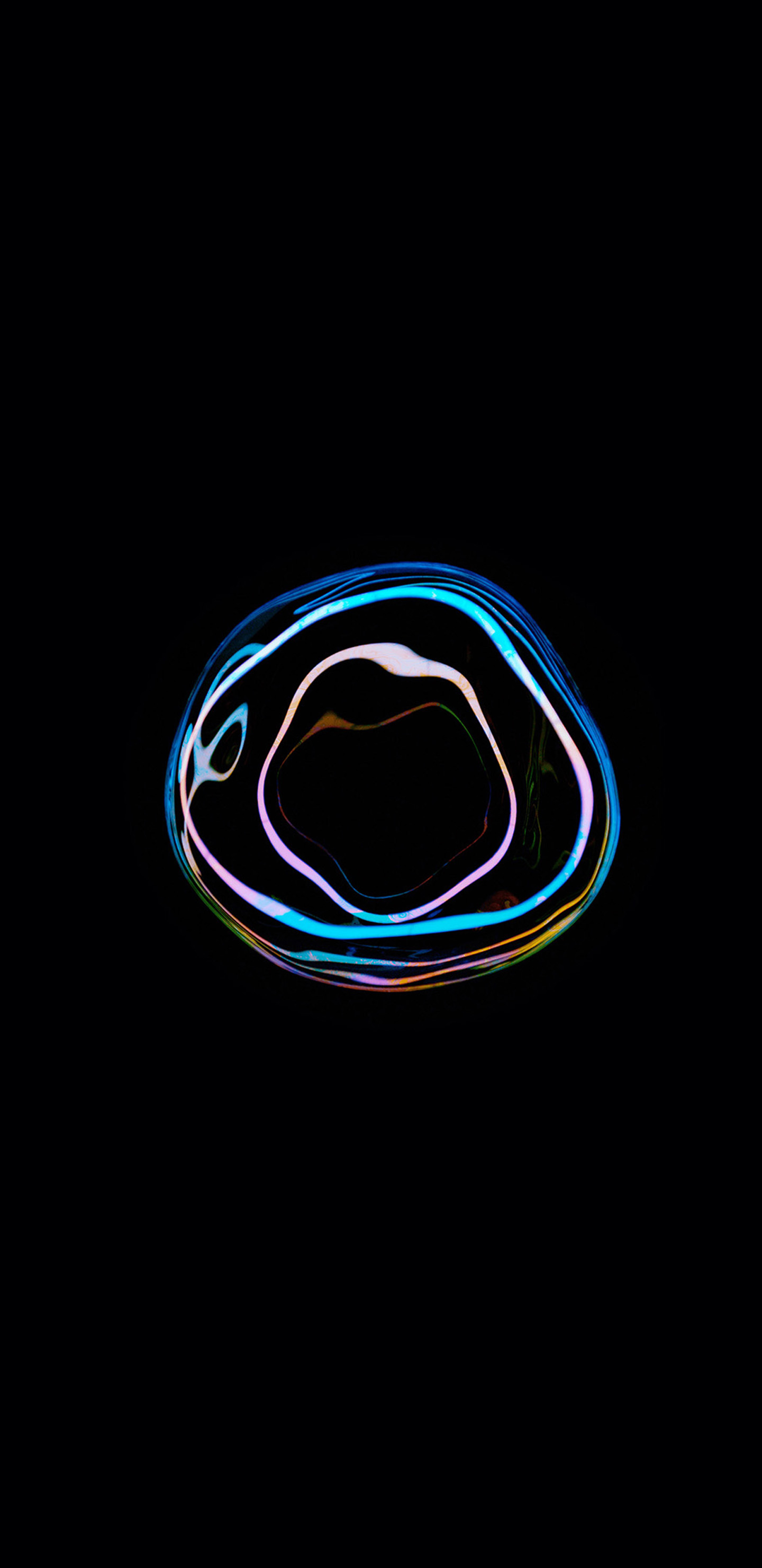 Обои электрик, неон, дизайн, круг, графика в разрешении 1440x2960