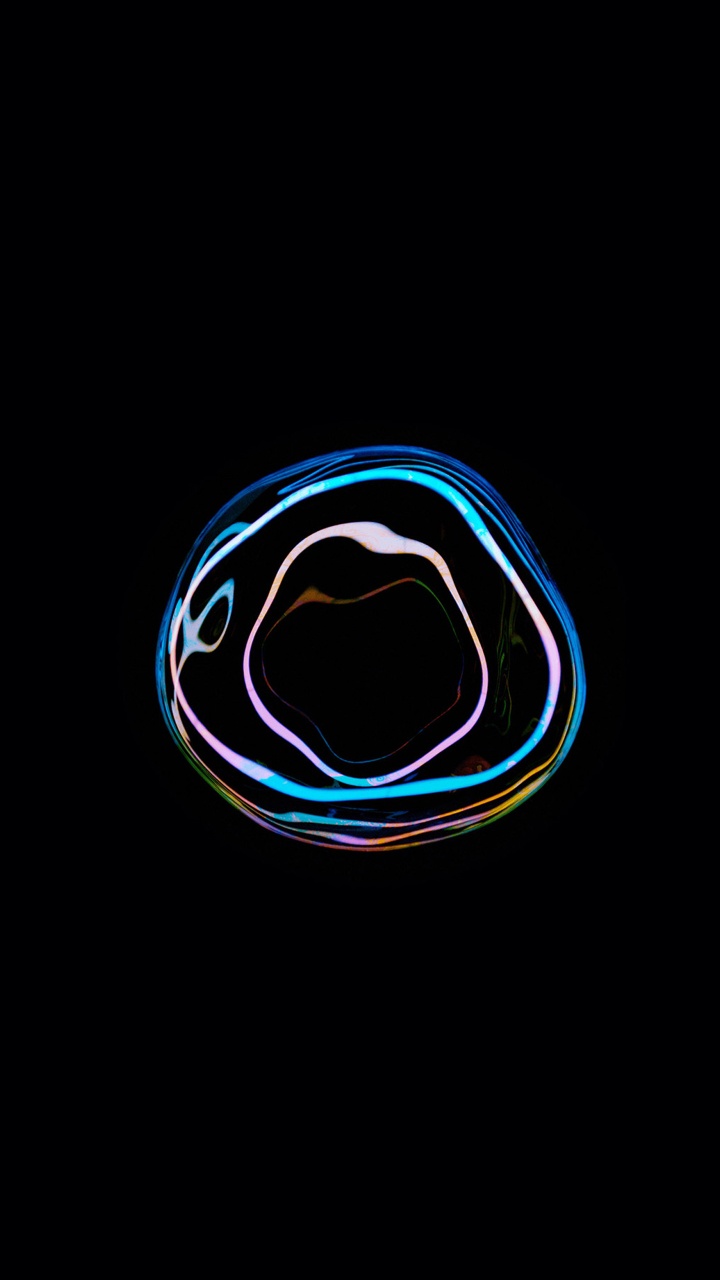 Обои электрик, неон, дизайн, круг, графика в разрешении 720x1280